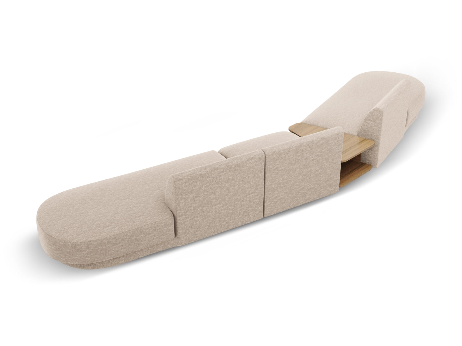 Miley Modulares Sofa links 5 Sitzer in Beige präsentiert im Onlineshop von KAQTU Design AG. L-Sofa links ist von Micadoni