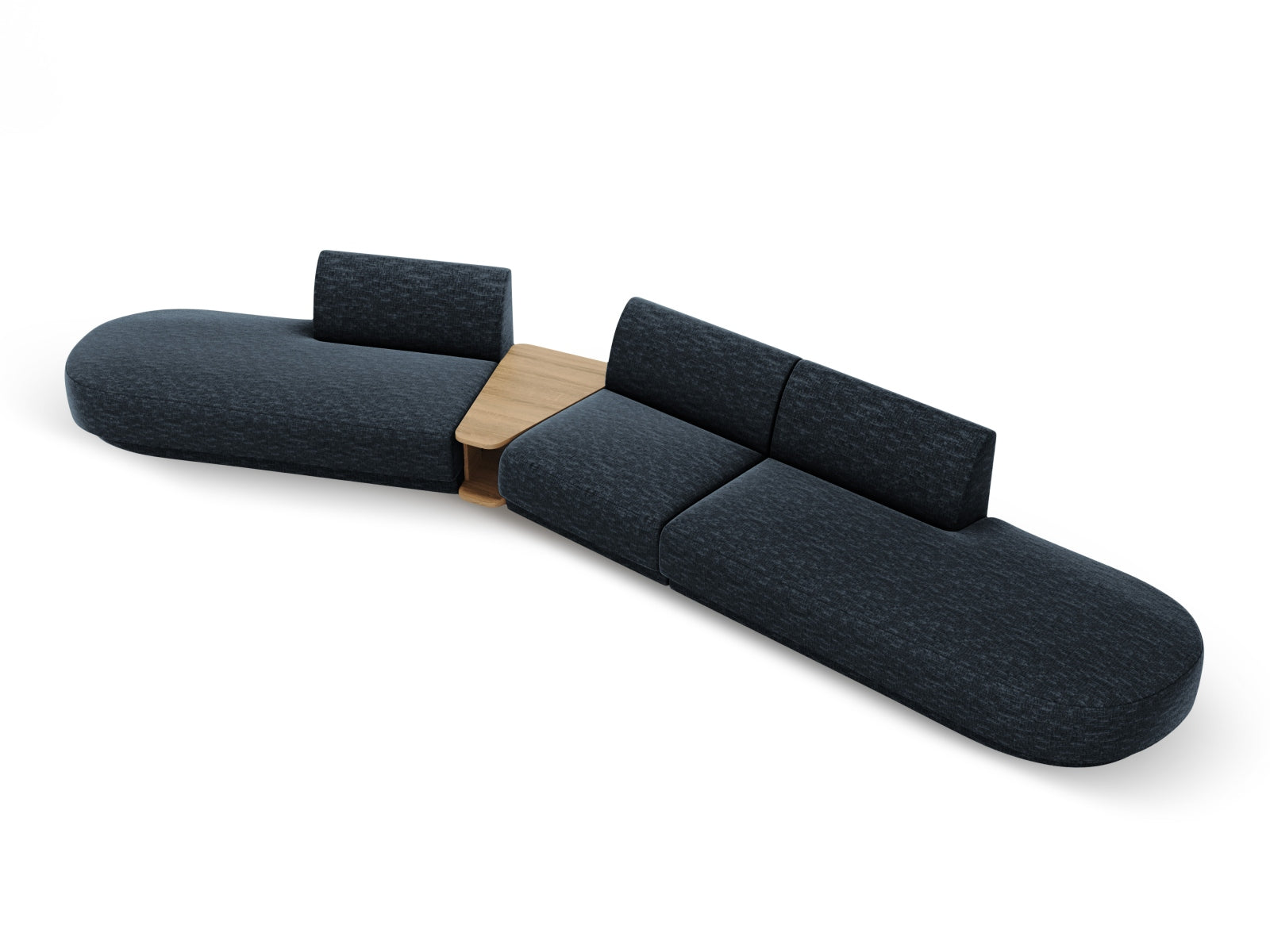 Miley Modulares Sofa links 5 Sitzer in Royal Blue präsentiert im Onlineshop von KAQTU Design AG. L-Sofa links ist von Micadoni