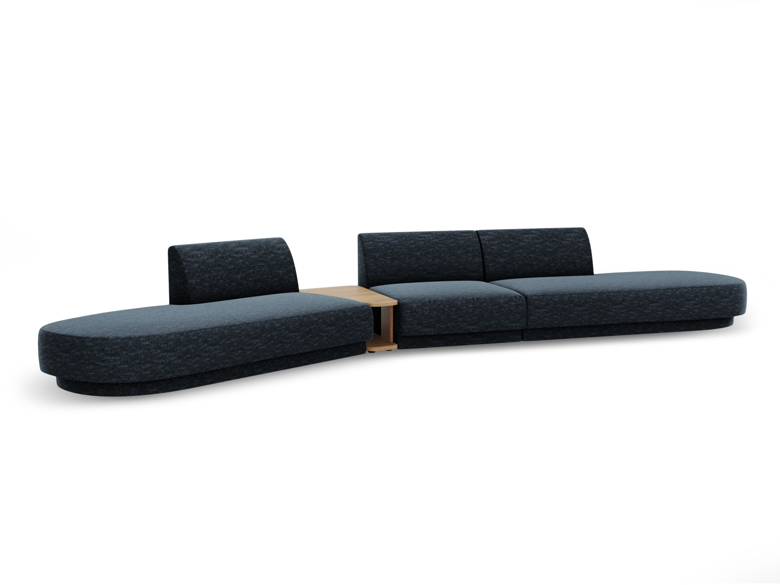 Miley Modulares Sofa links 5 Sitzer in Royal Blue präsentiert im Onlineshop von KAQTU Design AG. L-Sofa links ist von Micadoni