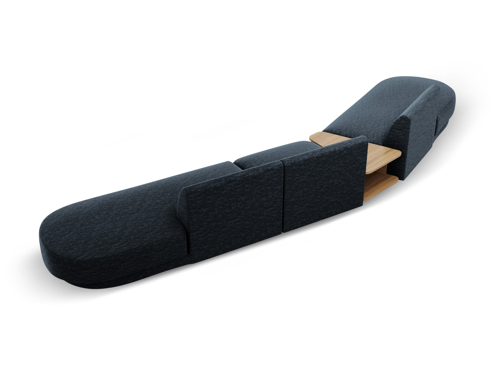 Miley Modulares Sofa links 5 Sitzer in Royal Blue präsentiert im Onlineshop von KAQTU Design AG. L-Sofa links ist von Micadoni