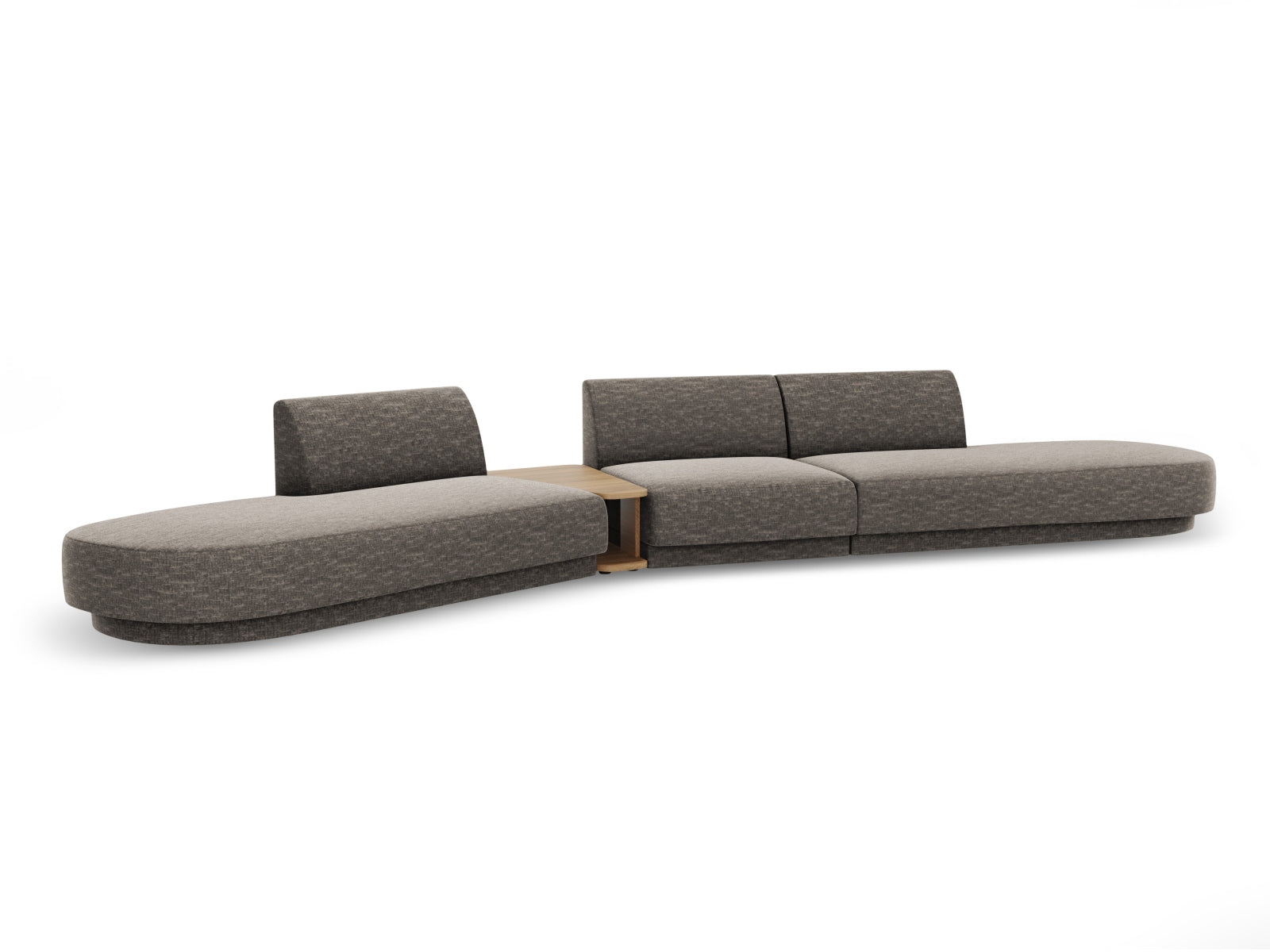 Miley Modulares Sofa links 5 Sitzer in Grey präsentiert im Onlineshop von KAQTU Design AG. L-Sofa links ist von Micadoni