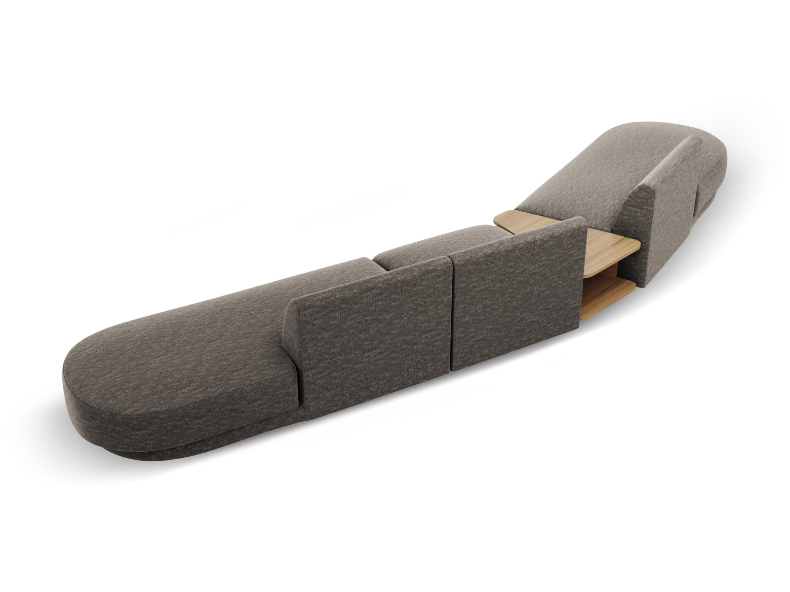 Miley Modulares Sofa links 5 Sitzer in Grey präsentiert im Onlineshop von KAQTU Design AG. L-Sofa links ist von Micadoni