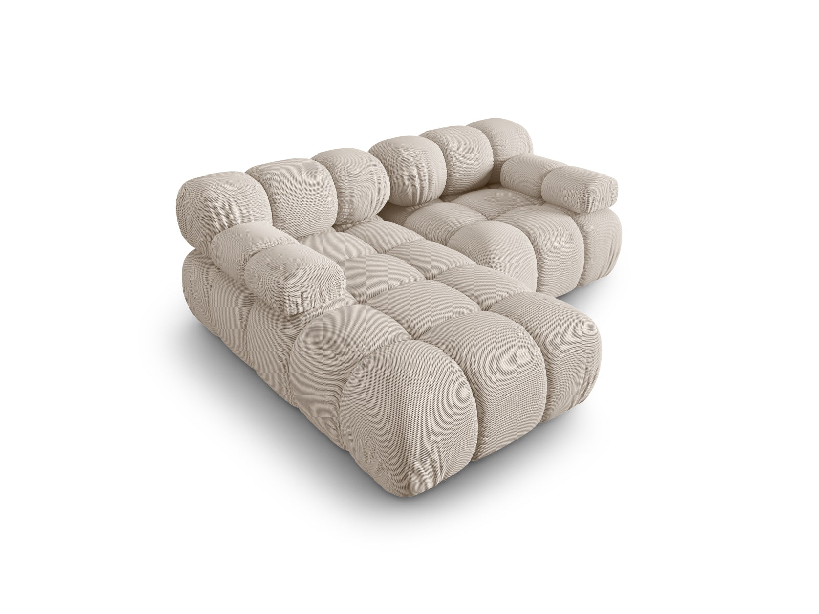 Modulares Bellis Ecksofa in hellem Beige, 3-Sitzer, 155 cm, perfekt für moderne Wohnkonzepte, erhältlich bei Micadoni.