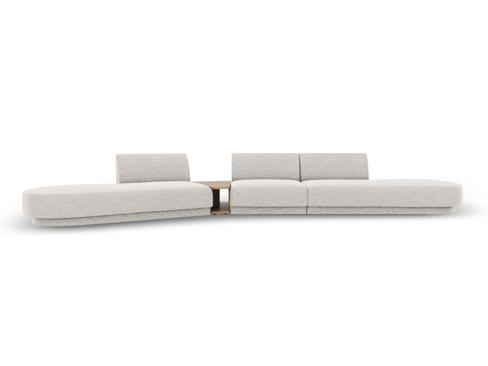 Miley Modulares Sofa links 5 Sitzer in Silver präsentiert im Onlineshop von KAQTU Design AG. L-Sofa links ist von Micadoni