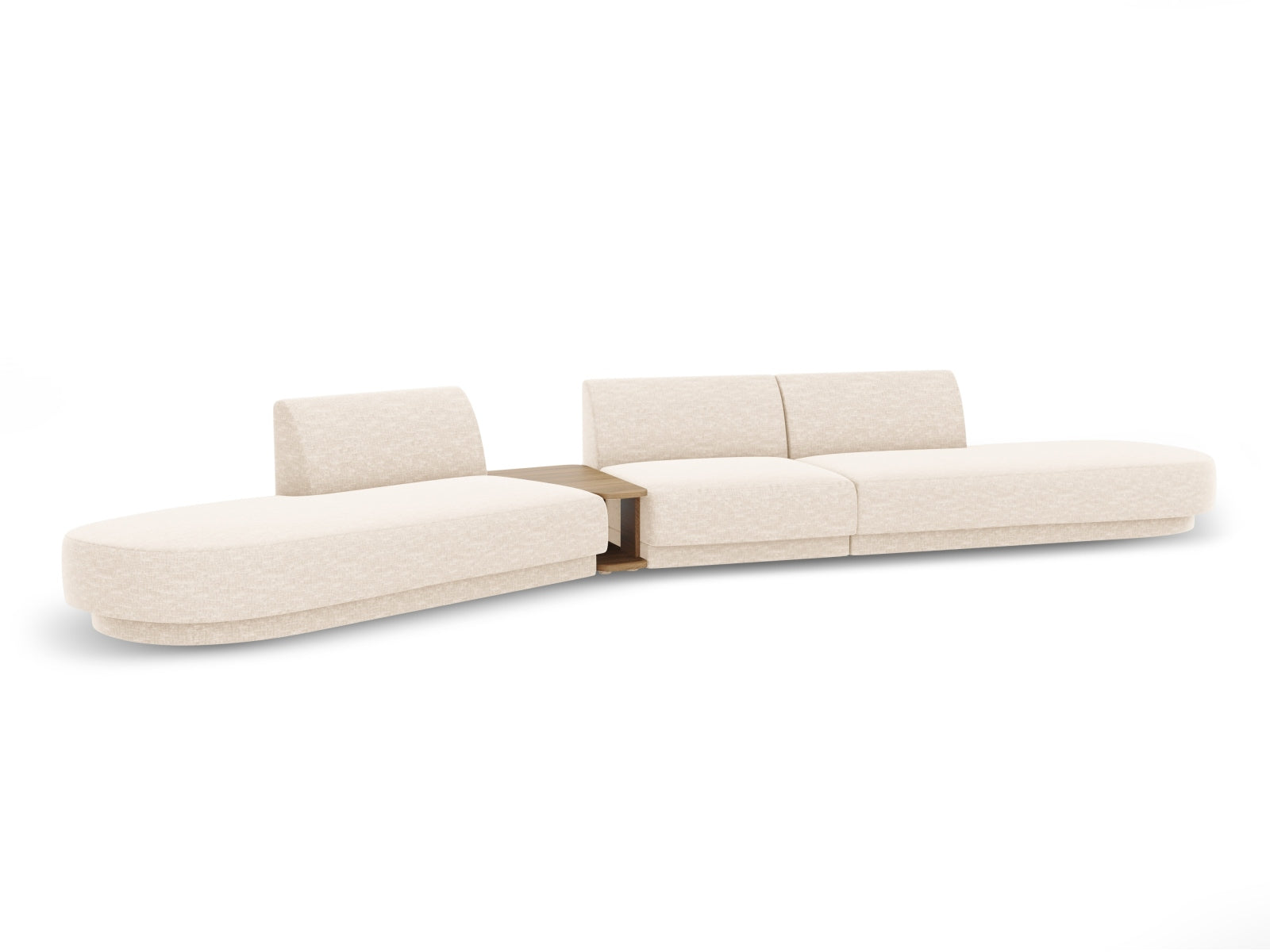 Miley Modulares Sofa links 5 Sitzer in Ivory präsentiert im Onlineshop von KAQTU Design AG. L-Sofa links ist von Micadoni