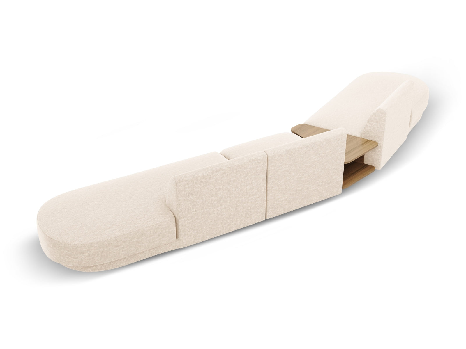 Miley Modulares Sofa links 5 Sitzer in Ivory präsentiert im Onlineshop von KAQTU Design AG. L-Sofa links ist von Micadoni