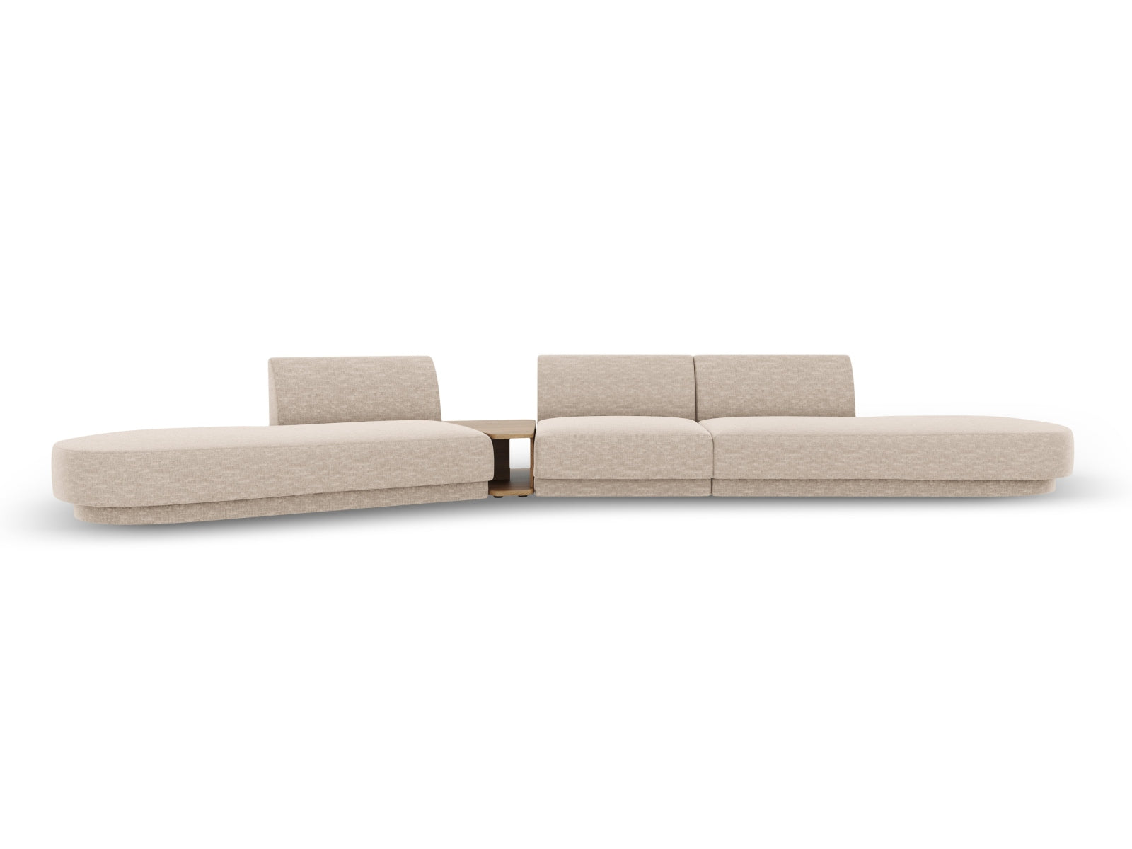 Miley Modulares Sofa links 5 Sitzer in Beige präsentiert im Onlineshop von KAQTU Design AG. L-Sofa links ist von Micadoni