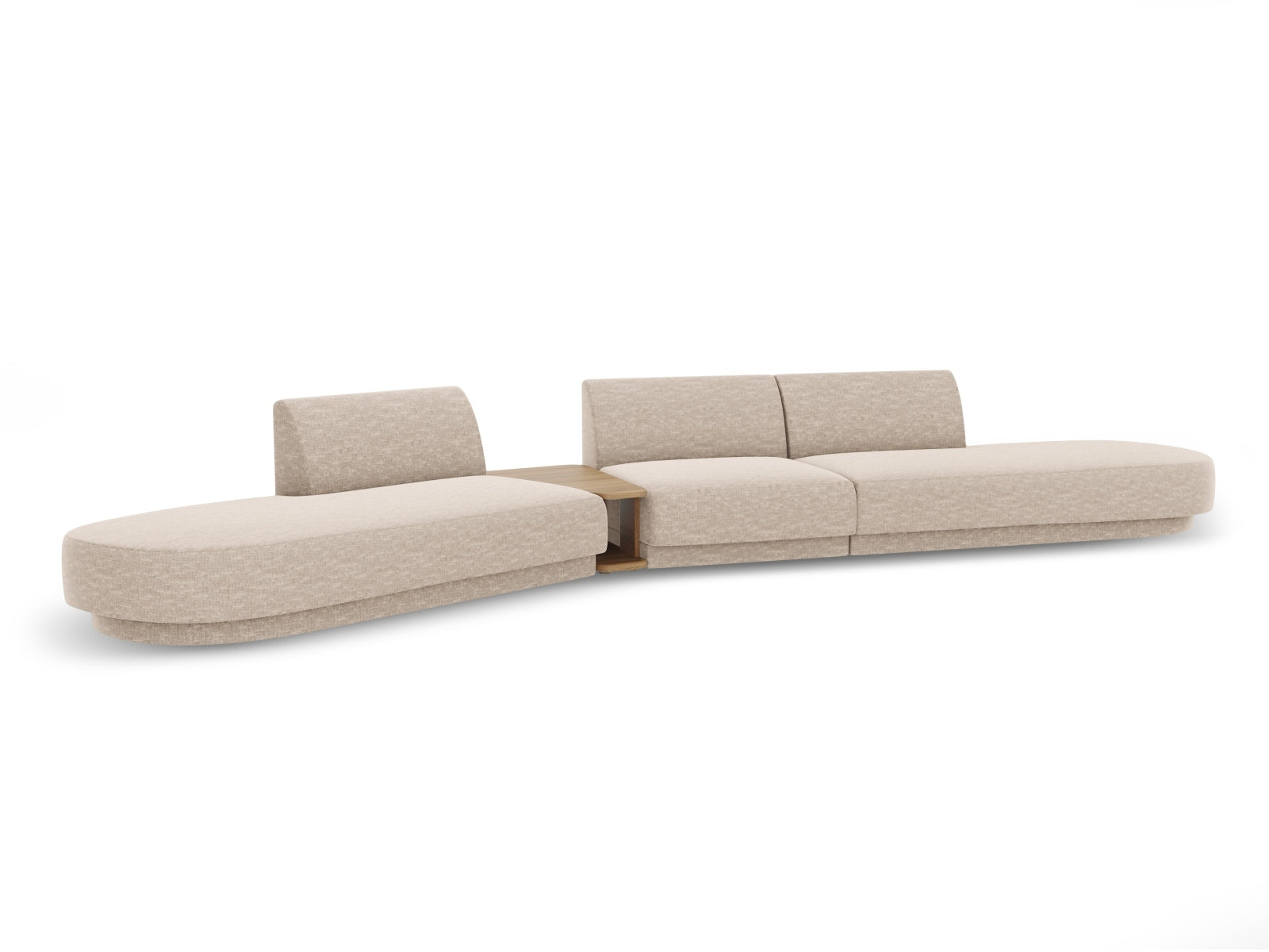 Miley Modulares Sofa links 5 Sitzer in Beige präsentiert im Onlineshop von KAQTU Design AG. L-Sofa links ist von Micadoni