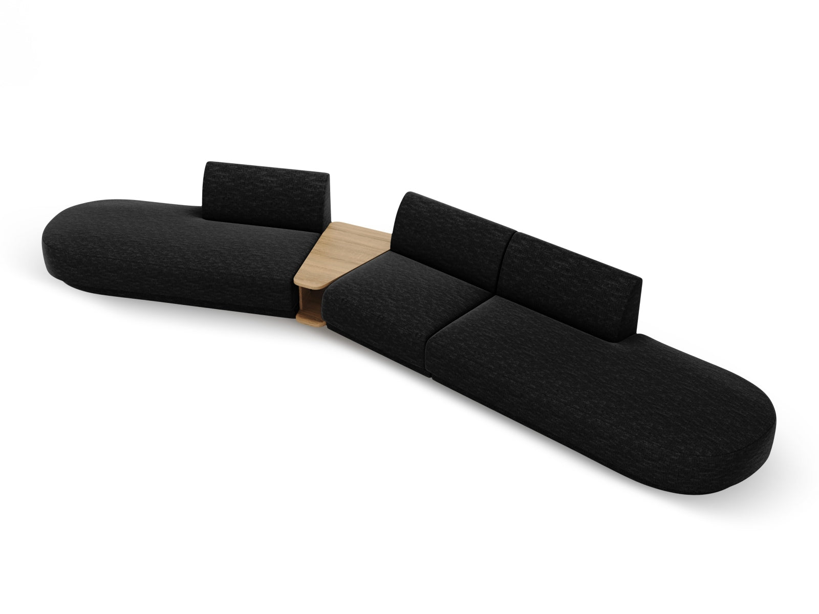 Miley Modulares Sofa links 5 Sitzer in Anthracite präsentiert im Onlineshop von KAQTU Design AG. L-Sofa links ist von Micadoni