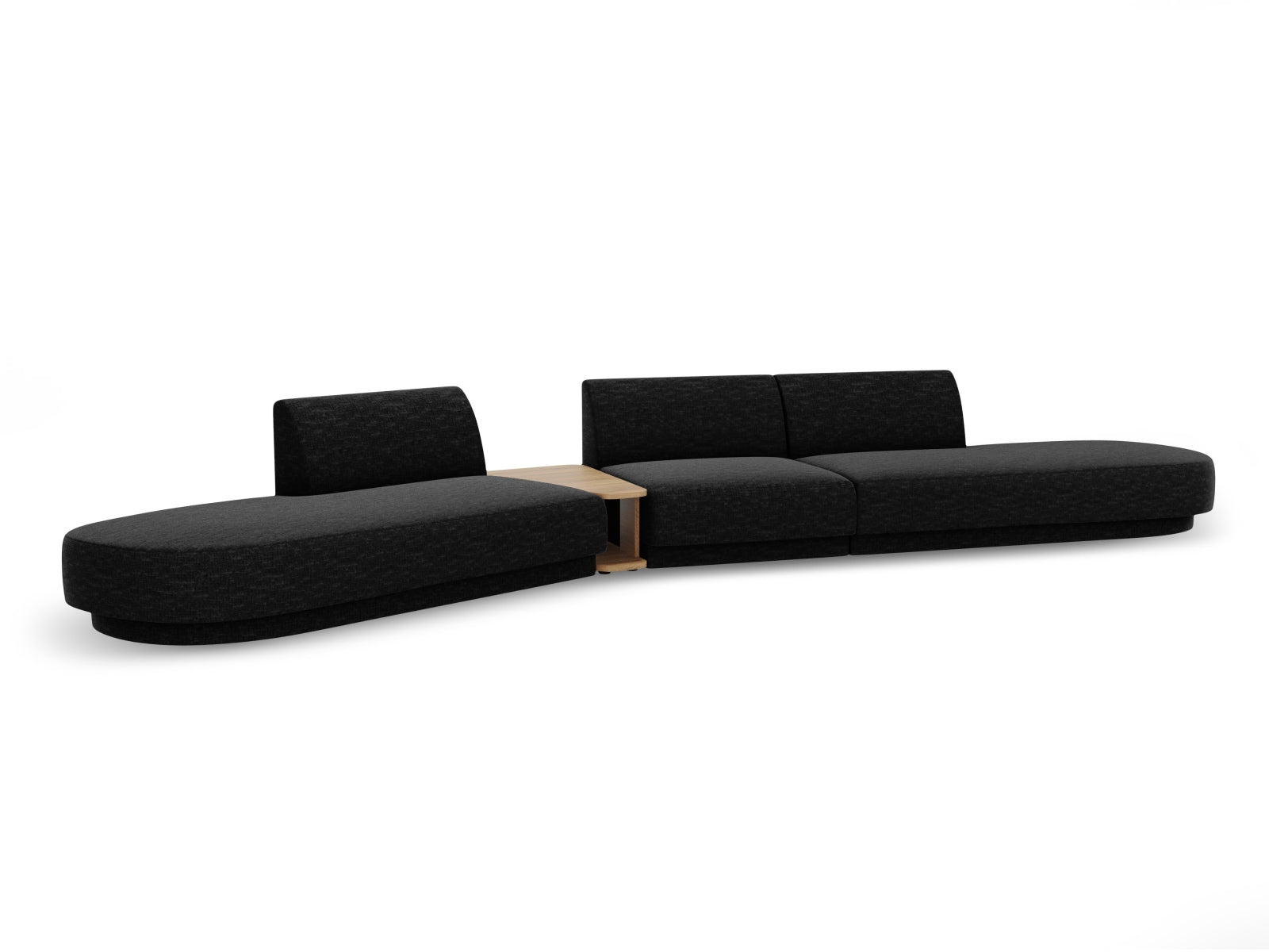 Miley Modulares Sofa links 5 Sitzer in Anthracite präsentiert im Onlineshop von KAQTU Design AG. L-Sofa links ist von Micadoni