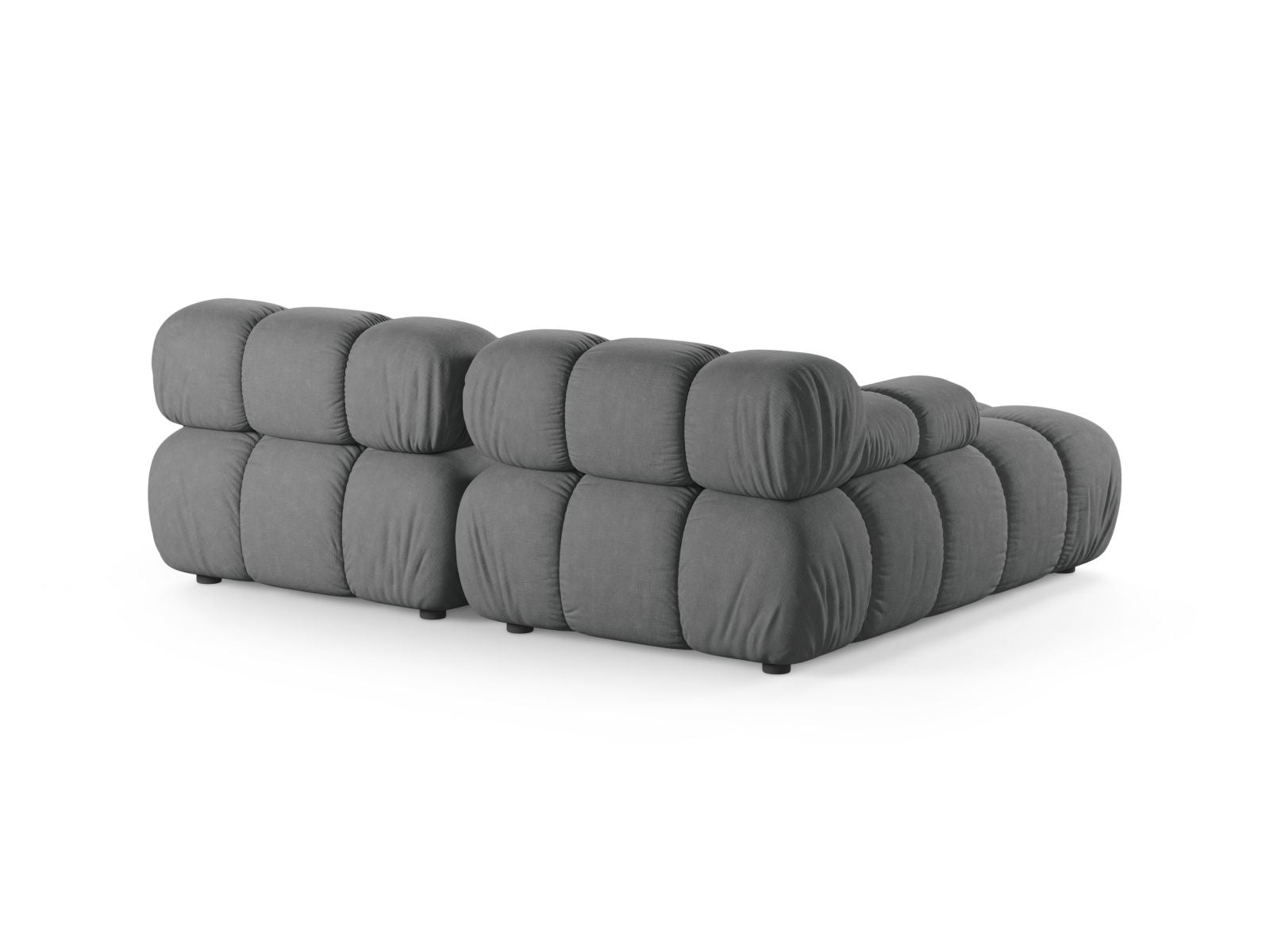 Modulares 3-Sitzer Ecksofa Bellis in modernem Grau, ideal für gemütliche Wohnräume, bietet Flexibilität und zeitgemäßes Design von Micadoni.