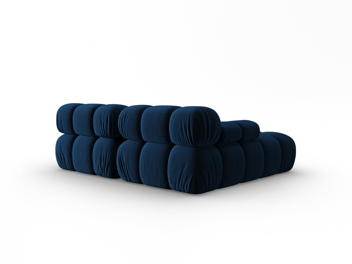 Bellis Velour modulares Ecksofa links 3 Sitzer 155cm in Royal Blue-Bluvel präsentiert im Onlineshop von KAQTU Design AG. L-Sofa links ist von Micadoni