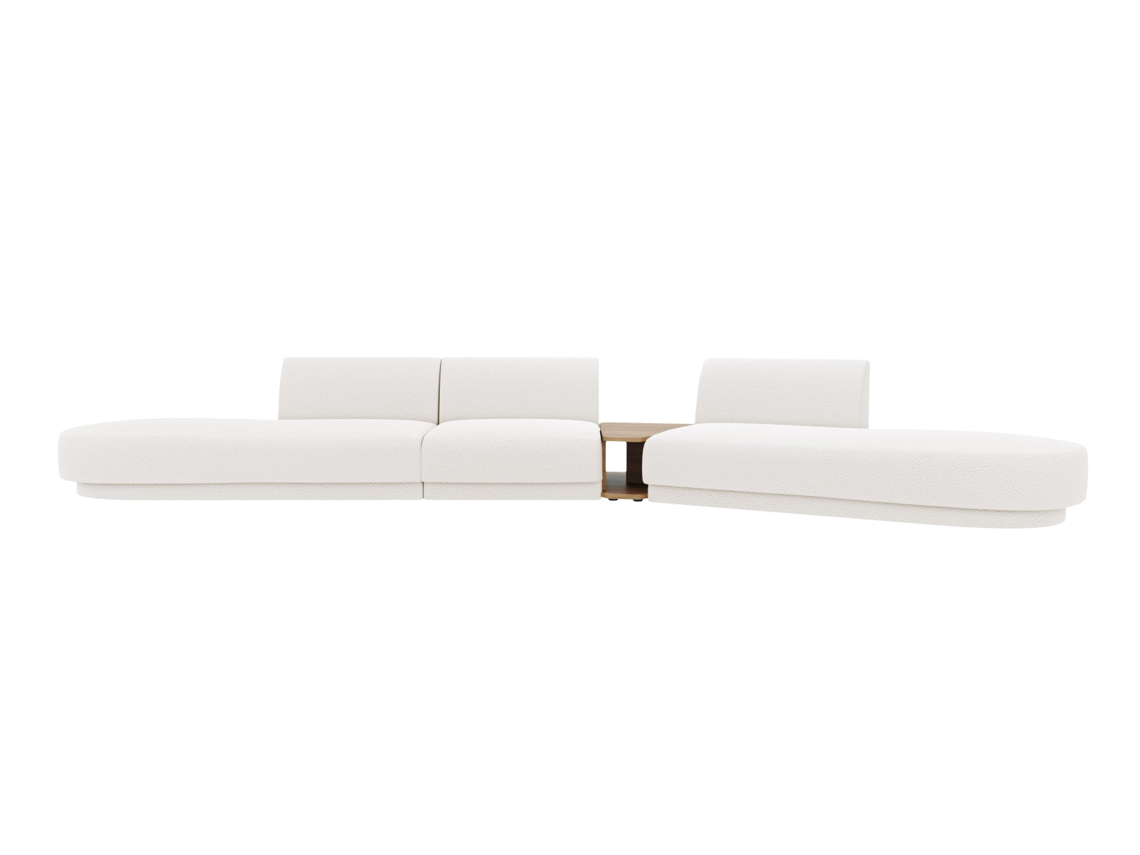 Miley Modulares Sofa rechts 5 Sitzer in White präsentiert im Onlineshop von KAQTU Design AG. L-Sofa rechts ist von Micadoni