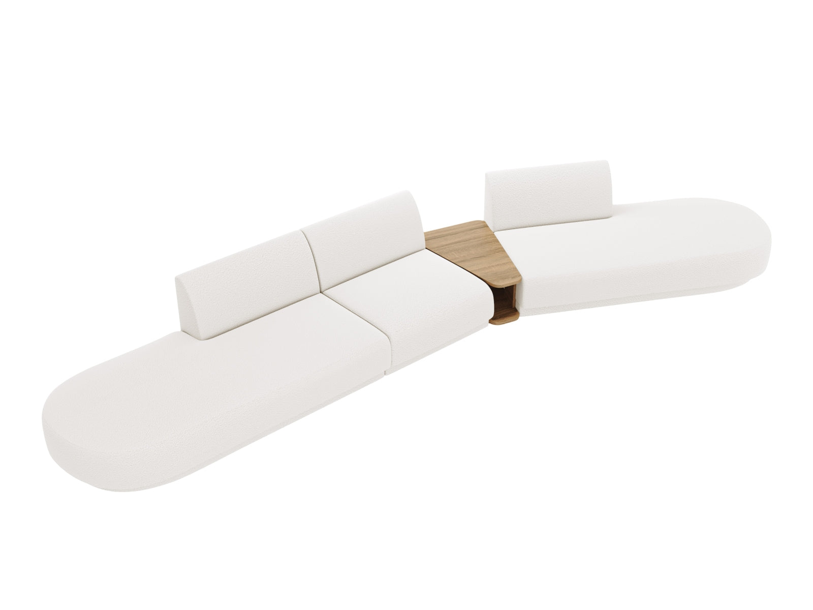 Miley Modulares Sofa rechts 5 Sitzer in White präsentiert im Onlineshop von KAQTU Design AG. L-Sofa rechts ist von Micadoni