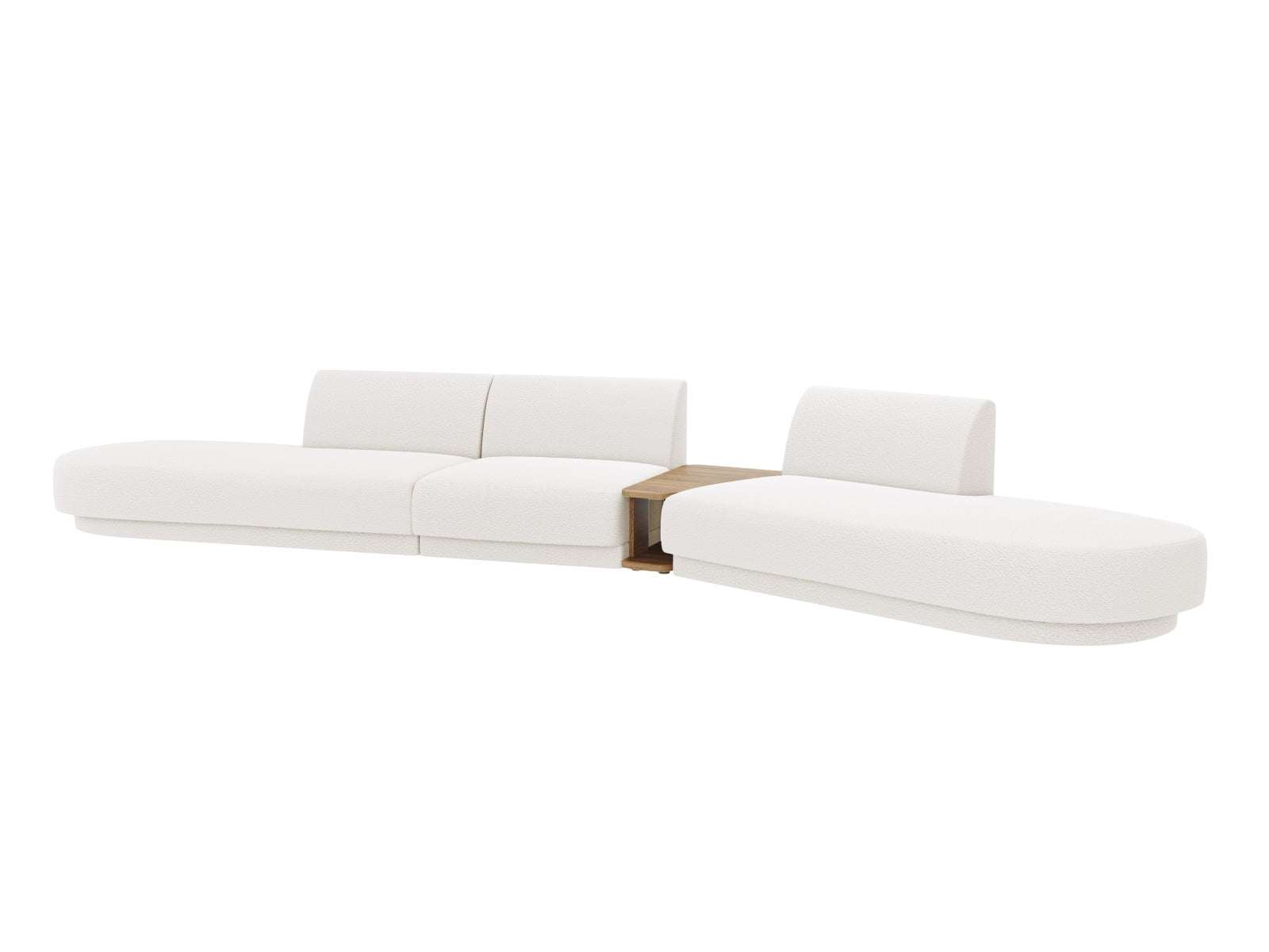 Miley Modulares Sofa rechts 5 Sitzer in White präsentiert im Onlineshop von KAQTU Design AG. L-Sofa rechts ist von Micadoni