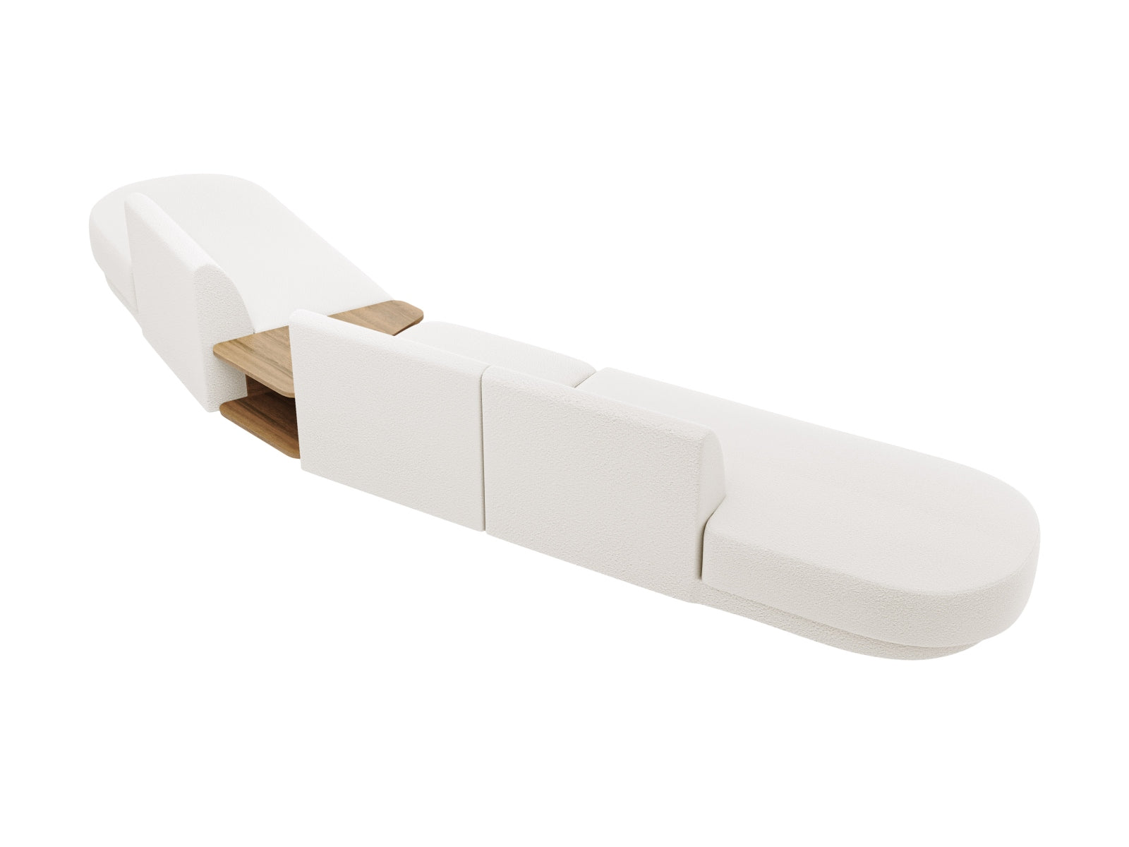 Miley Modulares Sofa rechts 5 Sitzer in White präsentiert im Onlineshop von KAQTU Design AG. L-Sofa rechts ist von Micadoni