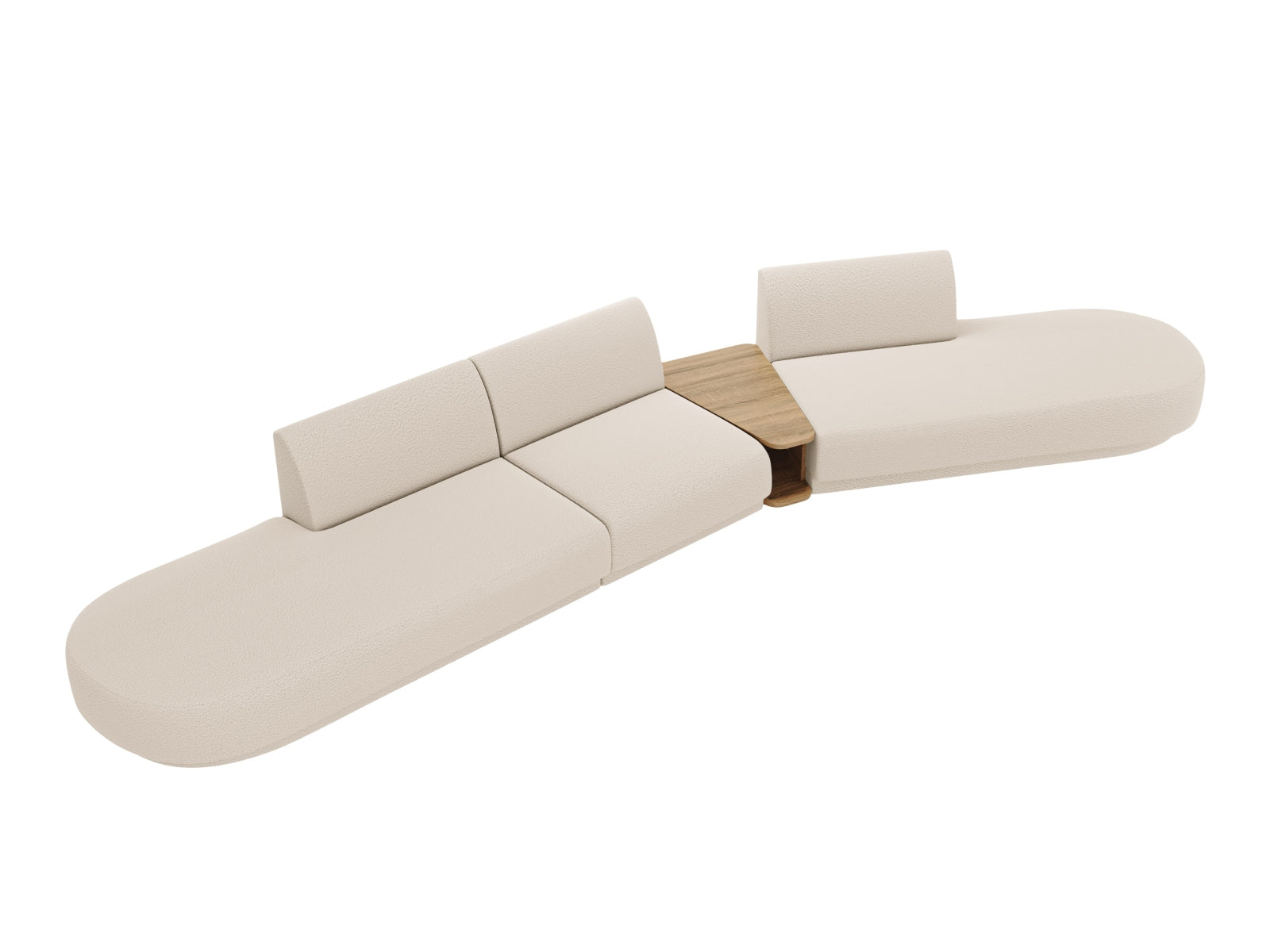 Miley Modulares Sofa rechts 5 Sitzer in Beige präsentiert im Onlineshop von KAQTU Design AG. L-Sofa rechts ist von Micadoni