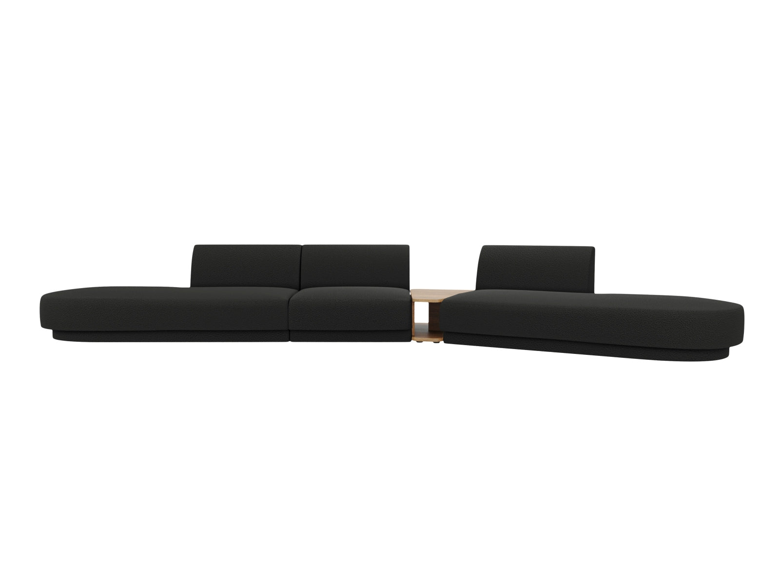 Miley Modulares Sofa rechts 5 Sitzer in Black präsentiert im Onlineshop von KAQTU Design AG. L-Sofa rechts ist von Micadoni