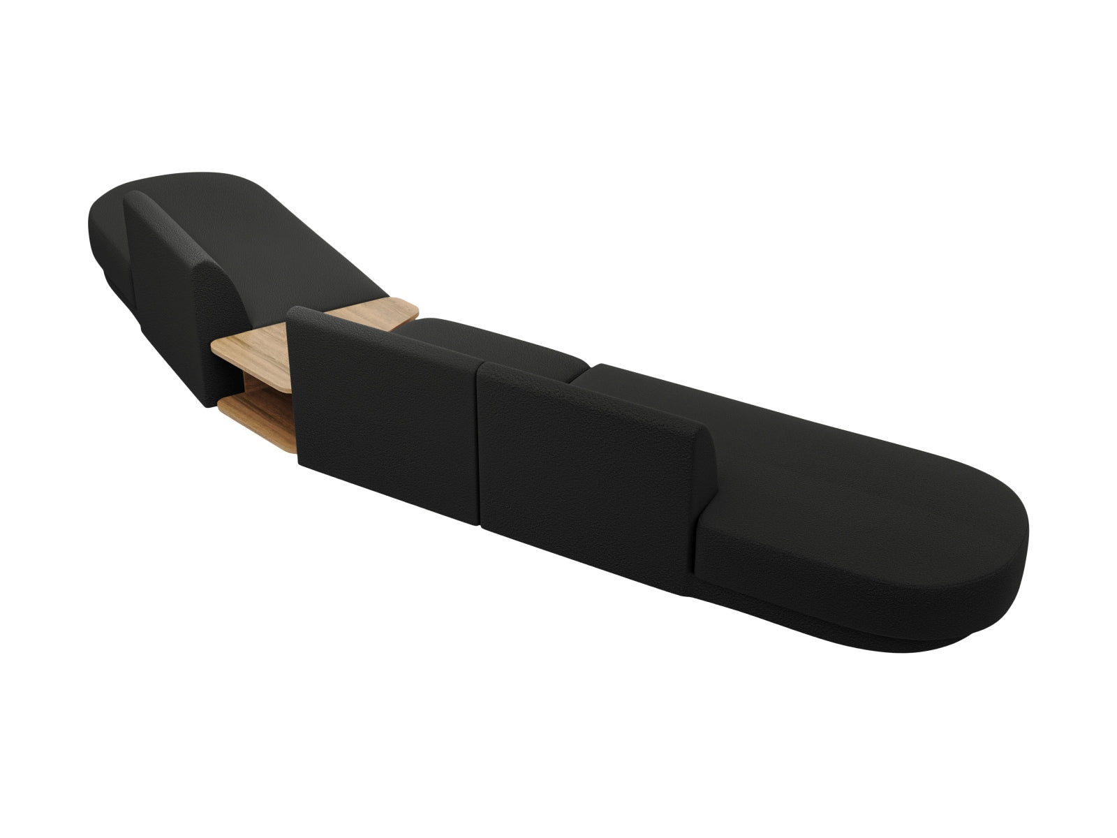Miley Modulares Sofa rechts 5 Sitzer in Black präsentiert im Onlineshop von KAQTU Design AG. L-Sofa rechts ist von Micadoni