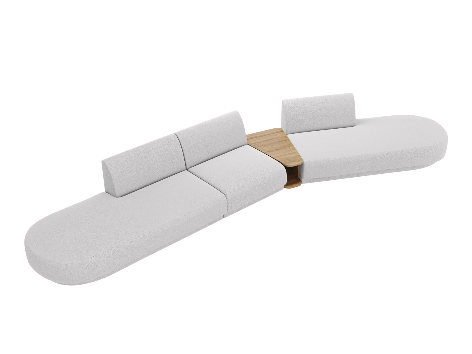 Miley Modulares Sofa rechts 5 Sitzer in Light Grey präsentiert im Onlineshop von KAQTU Design AG. L-Sofa rechts ist von Micadoni