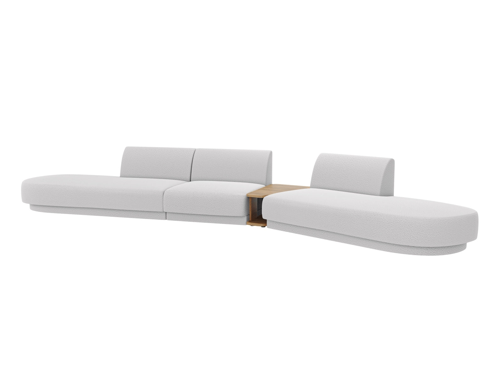 Miley Modulares Sofa rechts 5 Sitzer in Light Grey präsentiert im Onlineshop von KAQTU Design AG. L-Sofa rechts ist von Micadoni