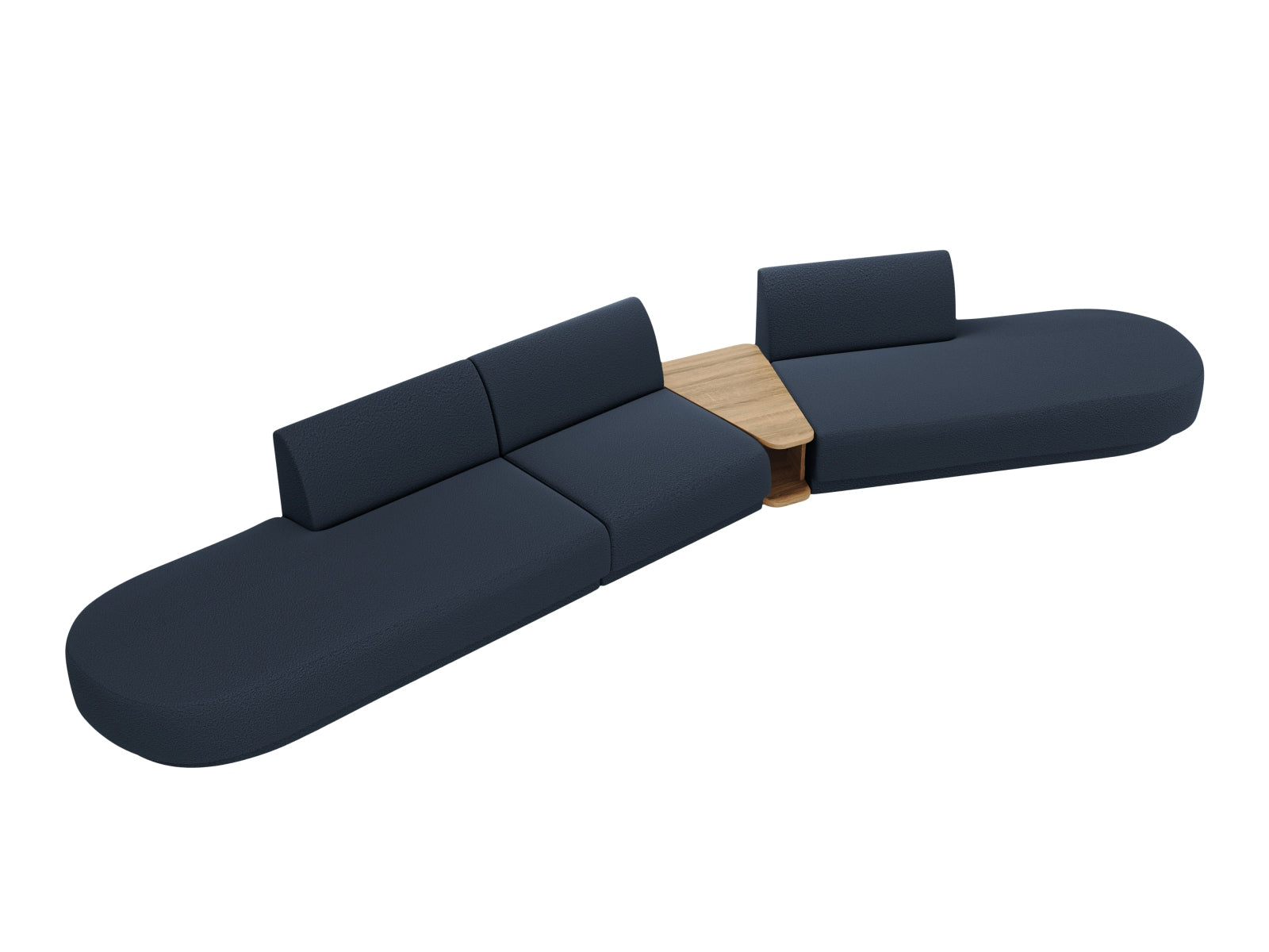 Miley Modulares Sofa rechts 5 Sitzer in Dark Blue präsentiert im Onlineshop von KAQTU Design AG. L-Sofa rechts ist von Micadoni
