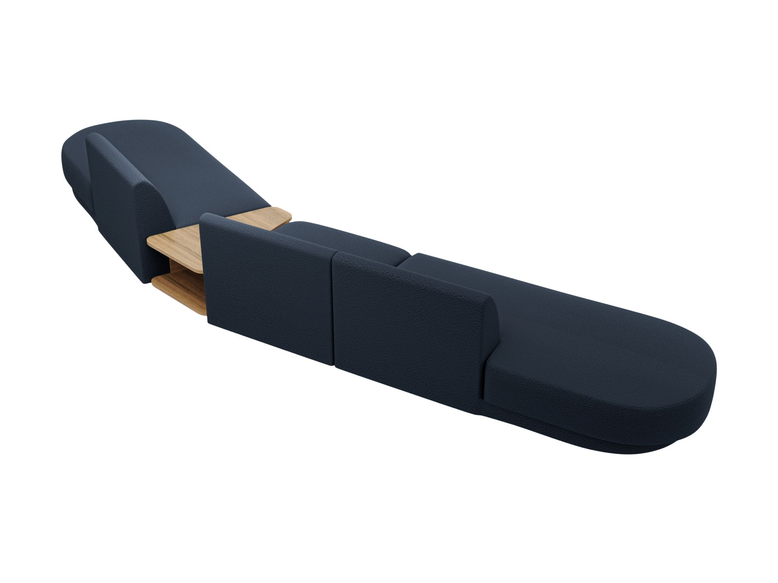 Miley Modulares Sofa rechts 5 Sitzer in Dark Blue präsentiert im Onlineshop von KAQTU Design AG. L-Sofa rechts ist von Micadoni