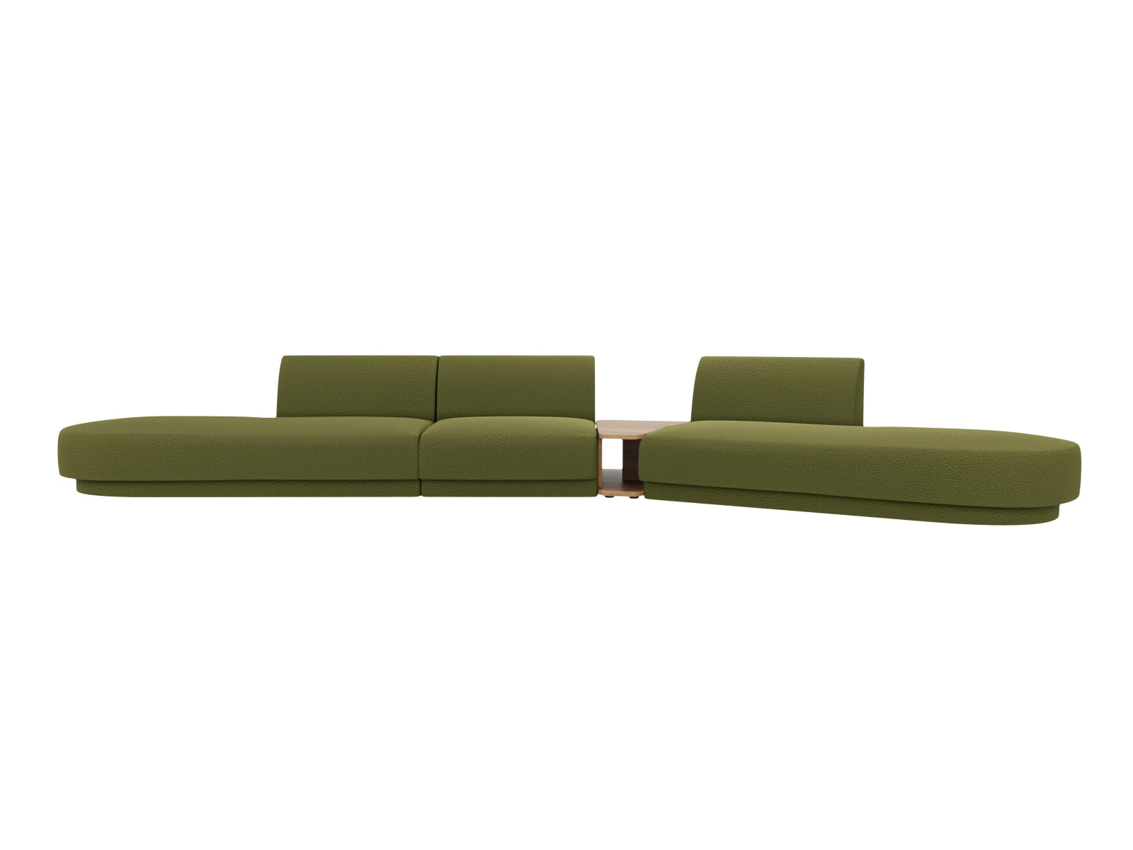 Miley Modulares Sofa rechts 5 Sitzer in Dark Olive Green präsentiert im Onlineshop von KAQTU Design AG. L-Sofa rechts ist von Micadoni