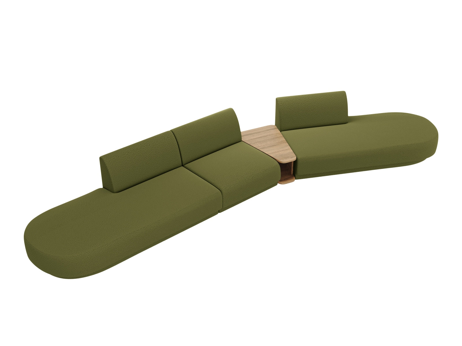 Miley Modulares Sofa rechts 5 Sitzer in Dark Olive Green präsentiert im Onlineshop von KAQTU Design AG. L-Sofa rechts ist von Micadoni