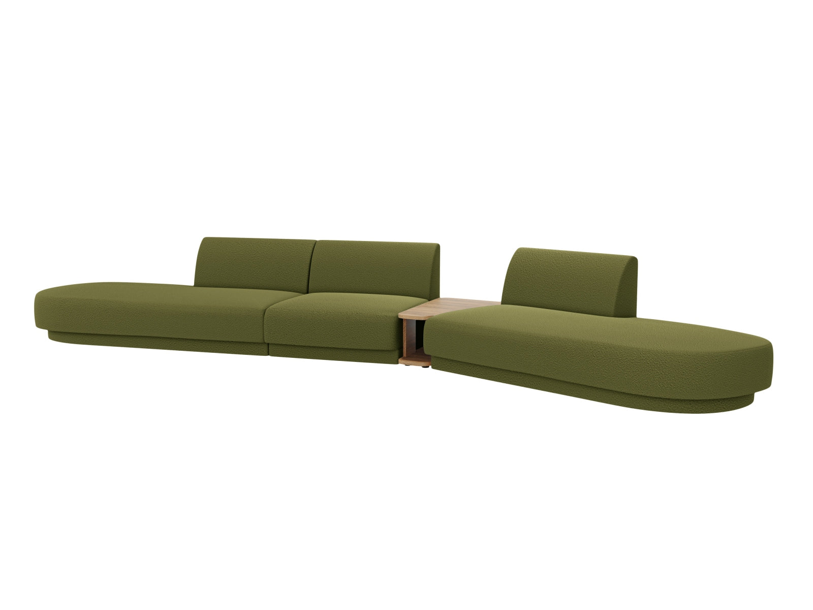 Miley Modulares Sofa rechts 5 Sitzer in Dark Olive Green präsentiert im Onlineshop von KAQTU Design AG. L-Sofa rechts ist von Micadoni