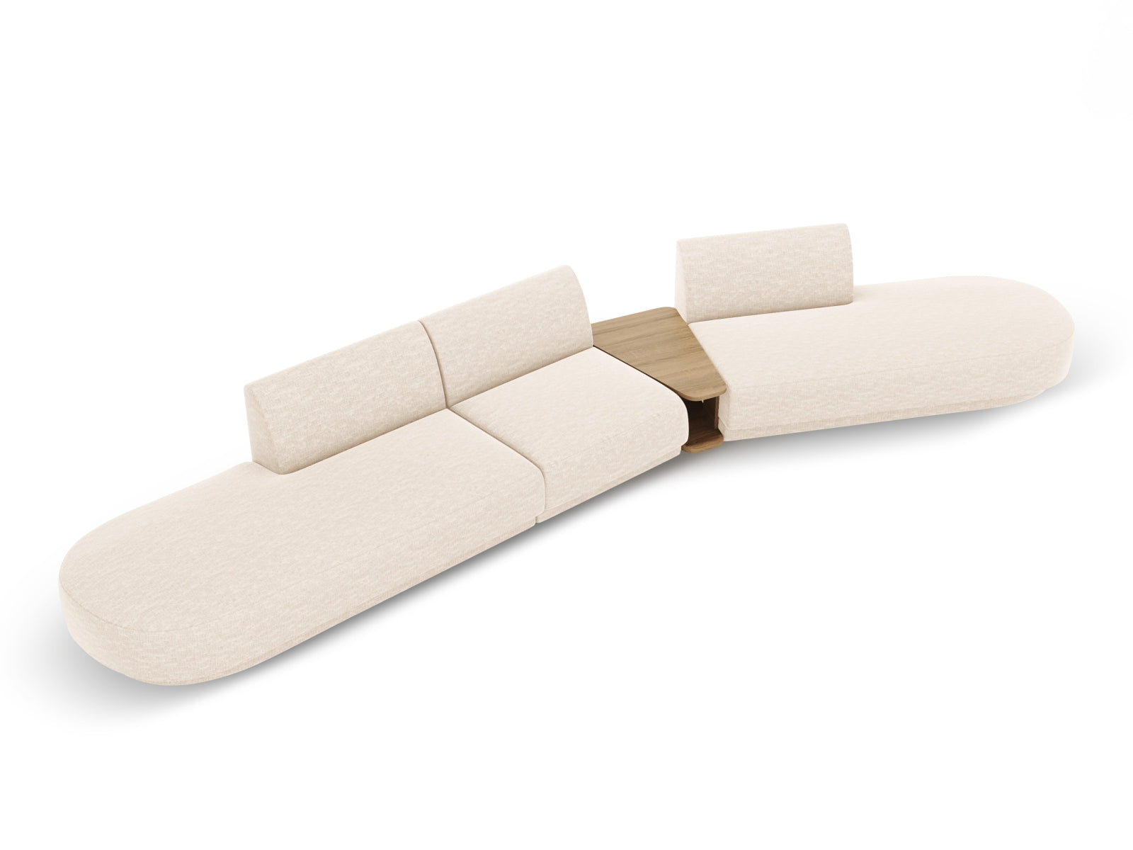 Miley Modulares Sofa rechts 5 Sitzer in Light Beige präsentiert im Onlineshop von KAQTU Design AG. L-Sofa rechts ist von Micadoni