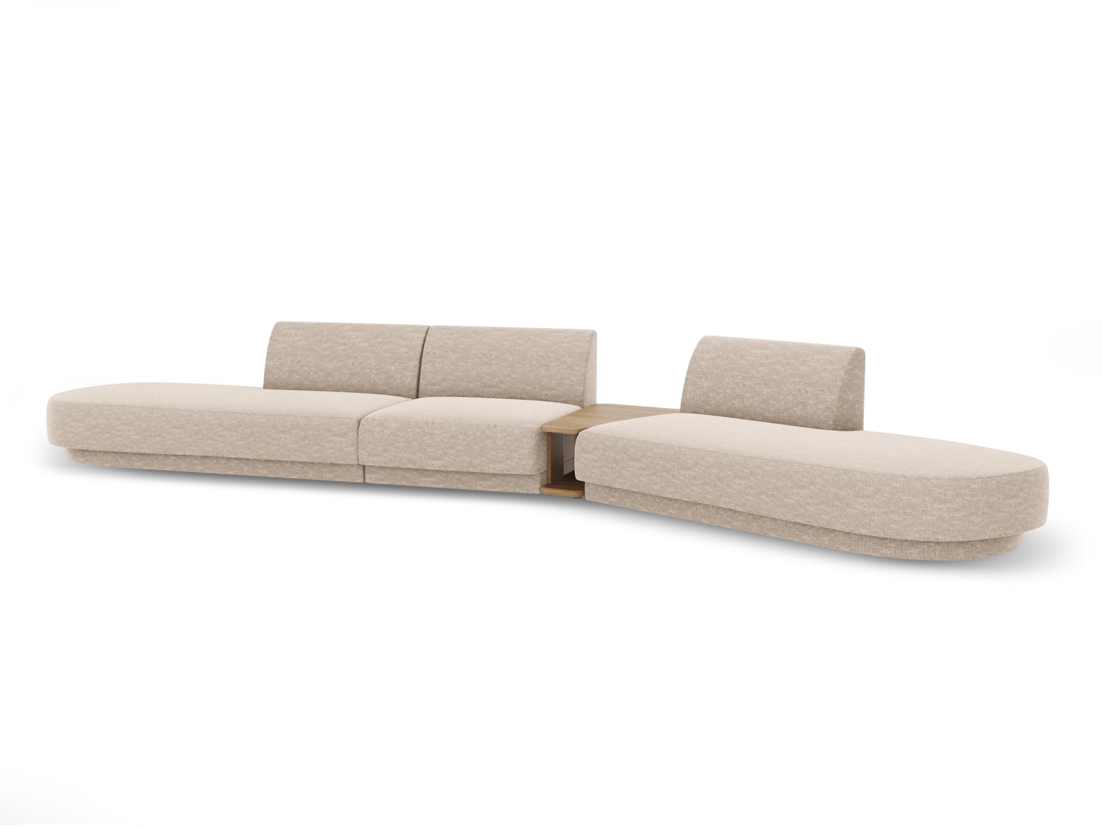 Miley Modulares Sofa rechts 5 Sitzer in Beige präsentiert im Onlineshop von KAQTU Design AG. L-Sofa rechts ist von Micadoni