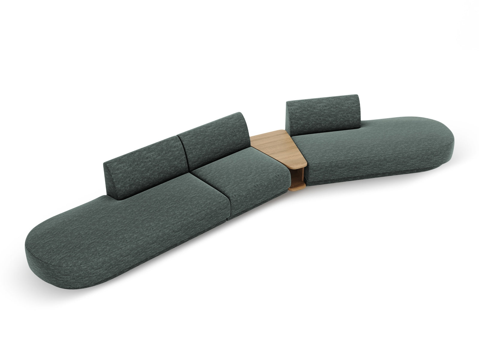 Miley Modulares Sofa rechts 5 Sitzer in Petrol präsentiert im Onlineshop von KAQTU Design AG. L-Sofa rechts ist von Micadoni
