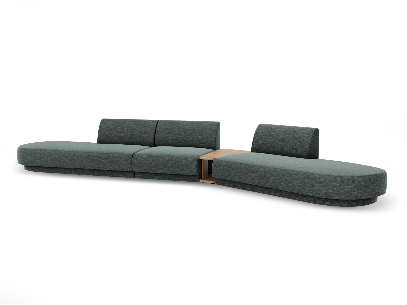 Miley Modulares Sofa rechts 5 Sitzer in Petrol präsentiert im Onlineshop von KAQTU Design AG. L-Sofa rechts ist von Micadoni