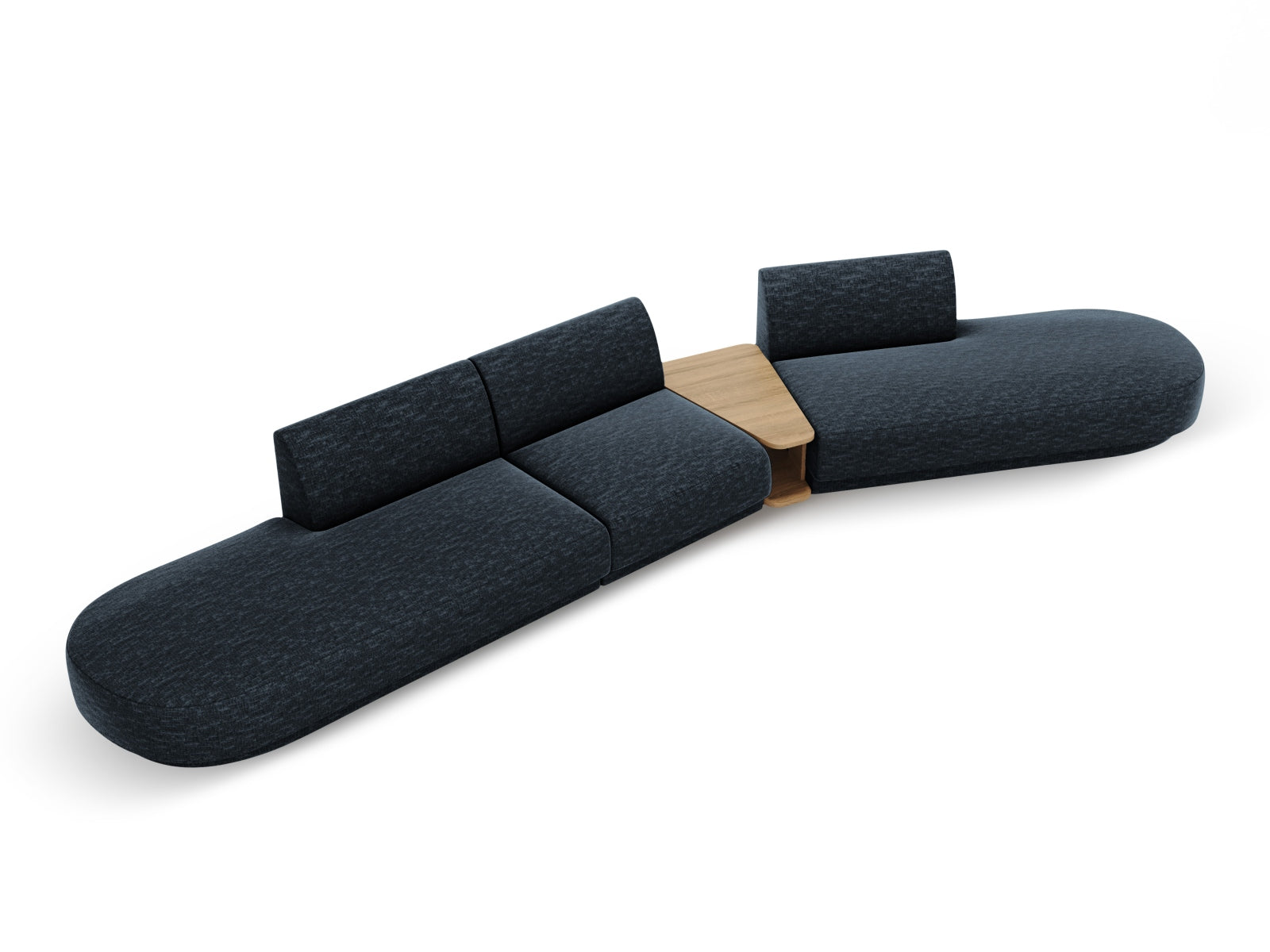 Miley Modulares Sofa rechts 5 Sitzer in Royal Blue präsentiert im Onlineshop von KAQTU Design AG. L-Sofa rechts ist von Micadoni