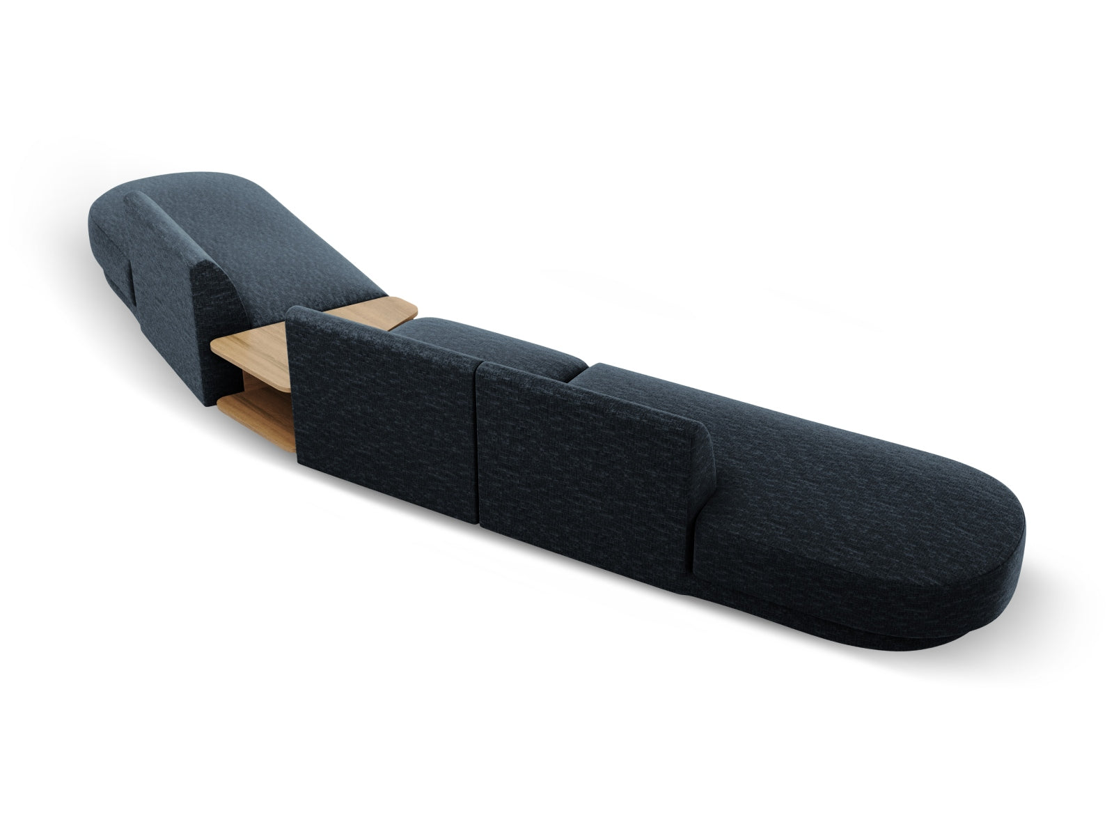 Miley Modulares Sofa rechts 5 Sitzer in Royal Blue präsentiert im Onlineshop von KAQTU Design AG. L-Sofa rechts ist von Micadoni