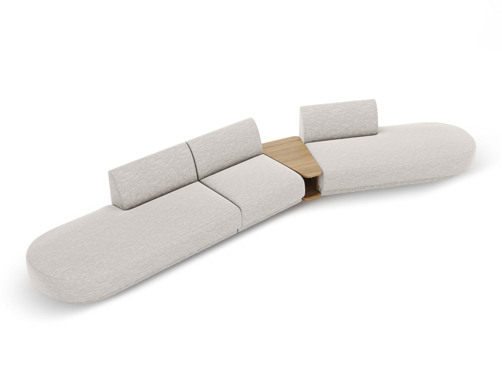 Miley Modulares Sofa rechts 5 Sitzer in Light Grey präsentiert im Onlineshop von KAQTU Design AG. L-Sofa rechts ist von Micadoni