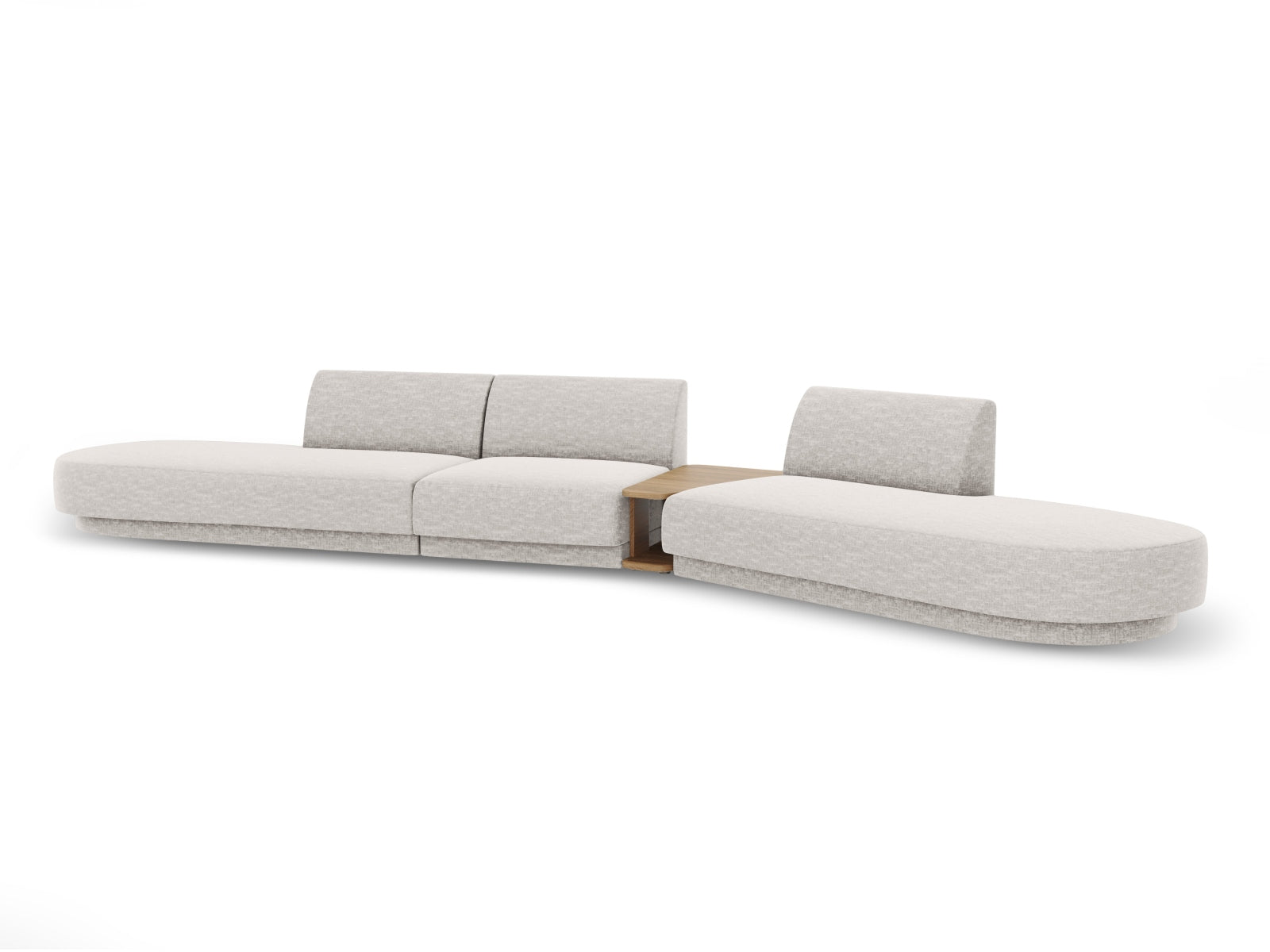 Miley Modulares Sofa rechts 5 Sitzer in Light Grey präsentiert im Onlineshop von KAQTU Design AG. L-Sofa rechts ist von Micadoni