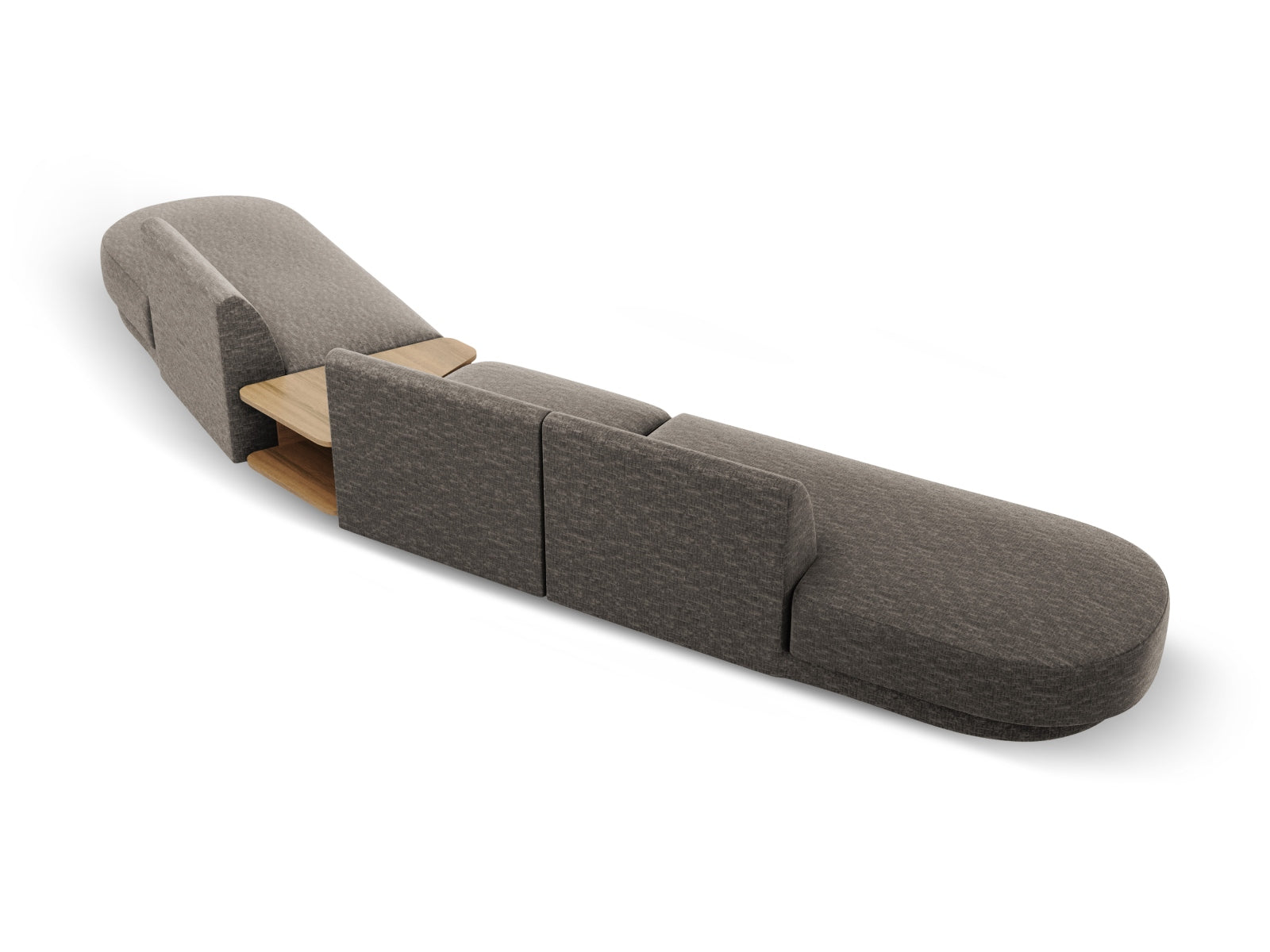 Miley Modulares Sofa rechts 5 Sitzer in Grey präsentiert im Onlineshop von KAQTU Design AG. L-Sofa rechts ist von Micadoni