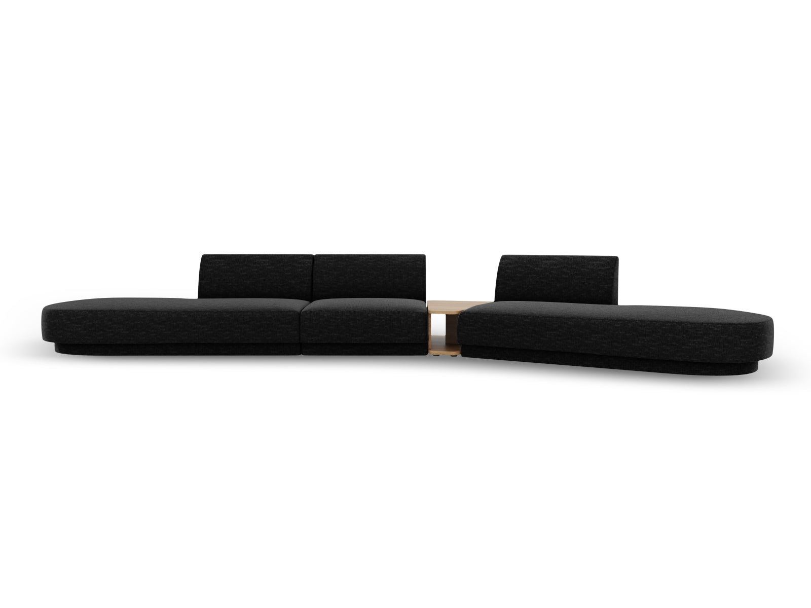 Miley Modulares Sofa rechts 5 Sitzer in Black präsentiert im Onlineshop von KAQTU Design AG. L-Sofa rechts ist von Micadoni