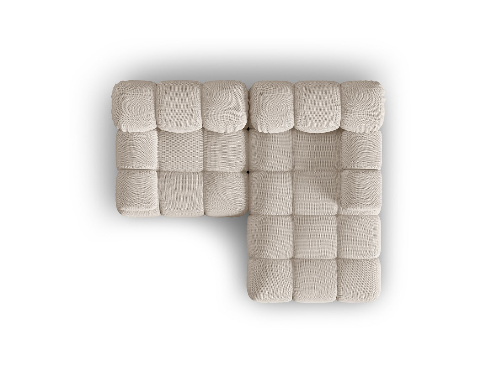 Bellis Modulares Ecksofa rechts 3 Sitzer 155cm in Light Beige präsentiert im Onlineshop von KAQTU Design AG. Ecksofa ist von Micadoni