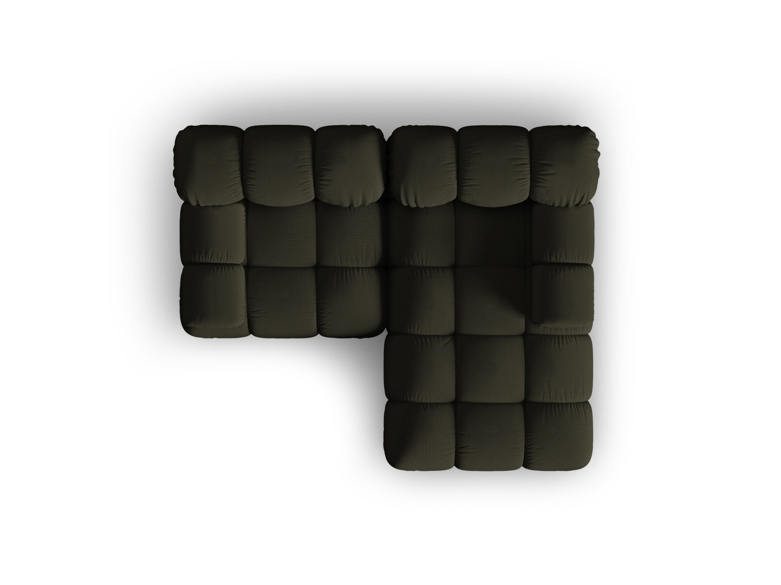 Modulares Ecksofa Bellis in Amazon Green-Sonic, 3-Sitzer, 155 cm, perfekt für moderne Wohnkonzepte und gemütliche Abende.