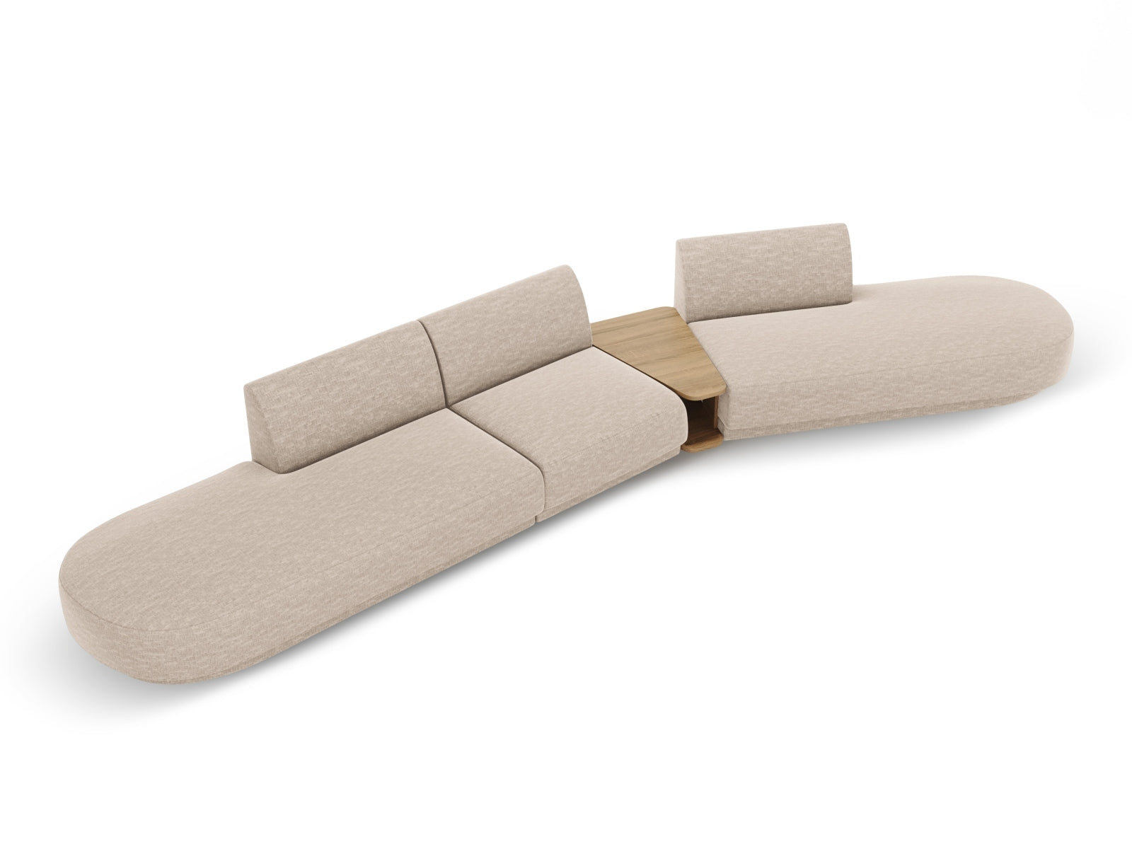 Miley Modulares Sofa rechts 5 Sitzer in Beige präsentiert im Onlineshop von KAQTU Design AG. L-Sofa rechts ist von Micadoni