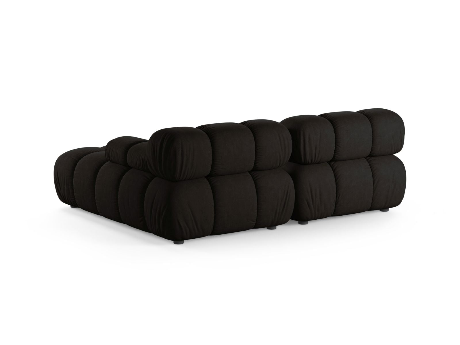 Elegantes 3-Sitzer Ecksofa Bellis in Schwarz, ideal für stilvolle Wohnräume. Komfort und Qualität vereint in einem modernen Design von Micadoni.