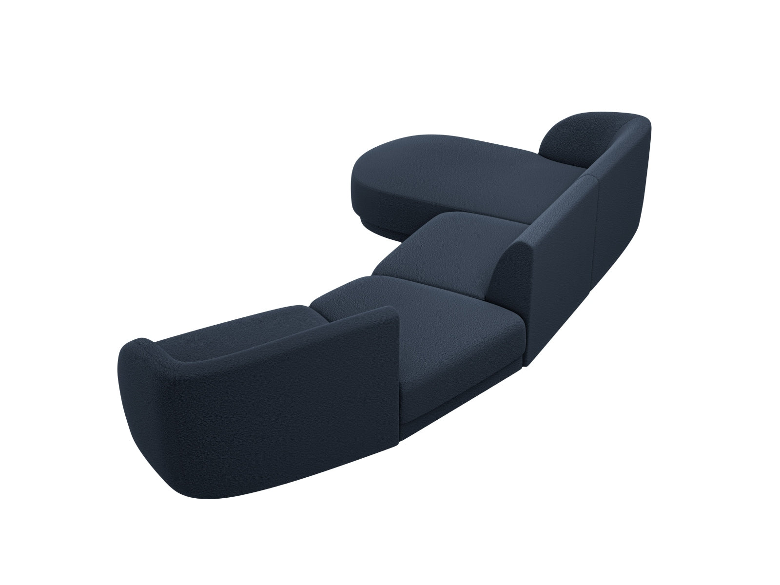 Miley Modulares Sofa links 4 Sitzer in Dark Blue präsentiert im Onlineshop von KAQTU Design AG. L-Sofa links ist von Micadoni