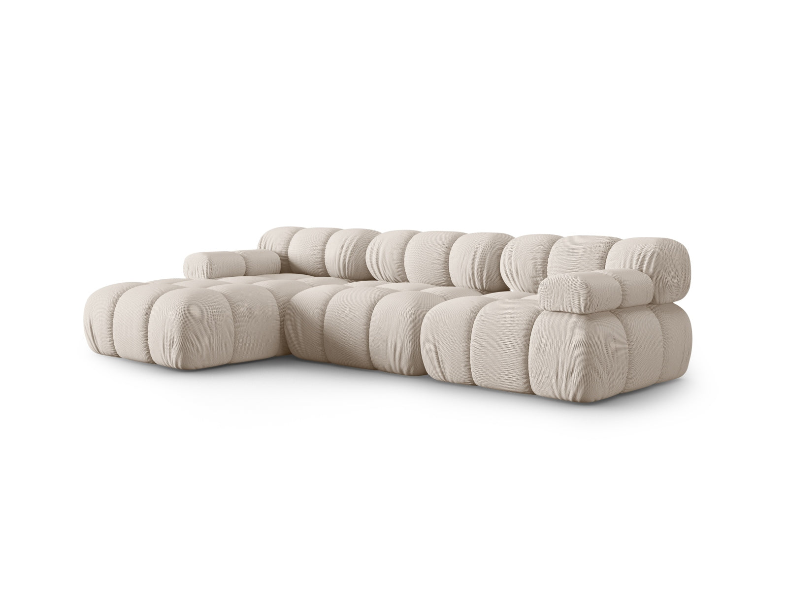 Bellis Modulares Ecksofa links 4 Sitzer 155cm in Light Beige präsentiert im Onlineshop von KAQTU Design AG. Ecksofa links ist von Micadoni