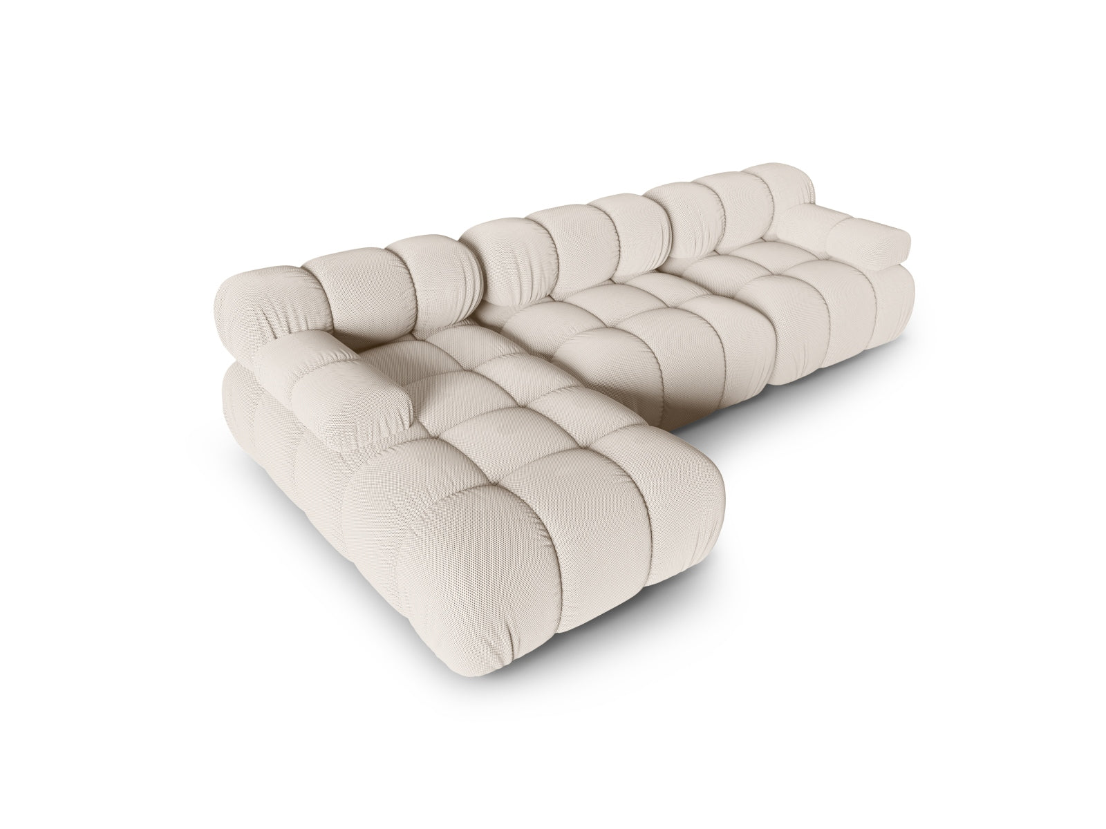 Bellis Modulares Ecksofa links 4 Sitzer 155cm in Light Beige präsentiert im Onlineshop von KAQTU Design AG. Ecksofa links ist von Micadoni