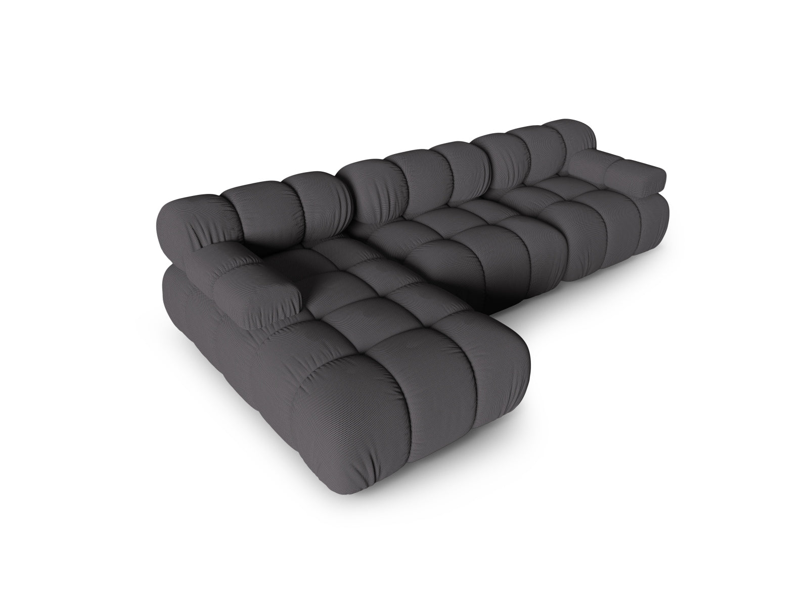 Modulares Bellis Ecksofa links, 4-Sitzer, 155 cm, in edlem Espresso-Sonic, perfekt für stilvolle und gemütliche Wohnbereiche.
