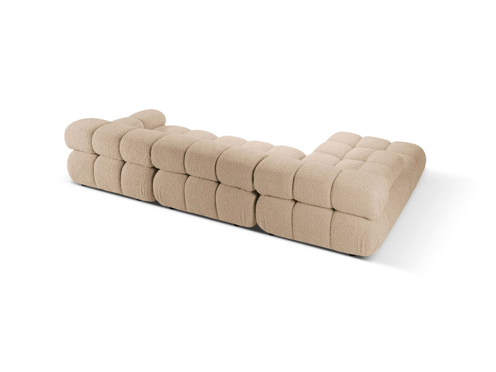 Bellis Boucle modulares Ecksofa links 4 Sitzer 155cm in Sand präsentiert im Onlineshop von KAQTU Design AG. Ecksofa links ist von Micadoni
