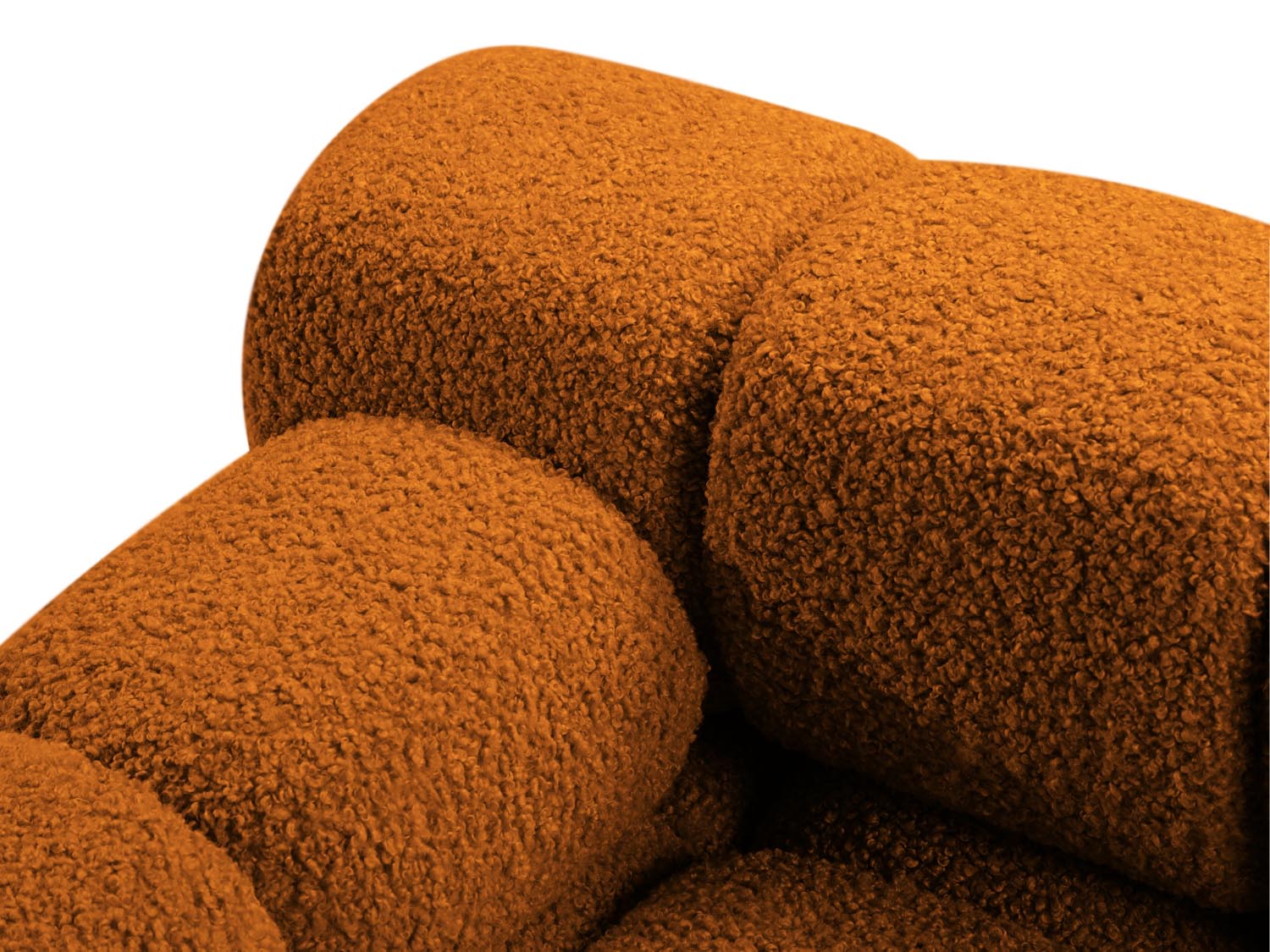 Bellis Boucle modulares Ecksofa links 4 Sitzer 155cm in Brick präsentiert im Onlineshop von KAQTU Design AG. Ecksofa links ist von Micadoni